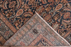 Antiker persischer langer Malayer-Läufer, blaues All-Over-Feld mit Korallen-Akzenten
