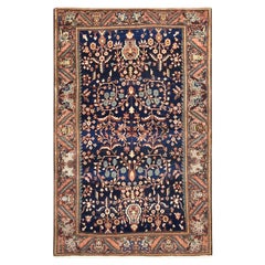Antique Persian Malayer Navy rug 4'1''x6'6''