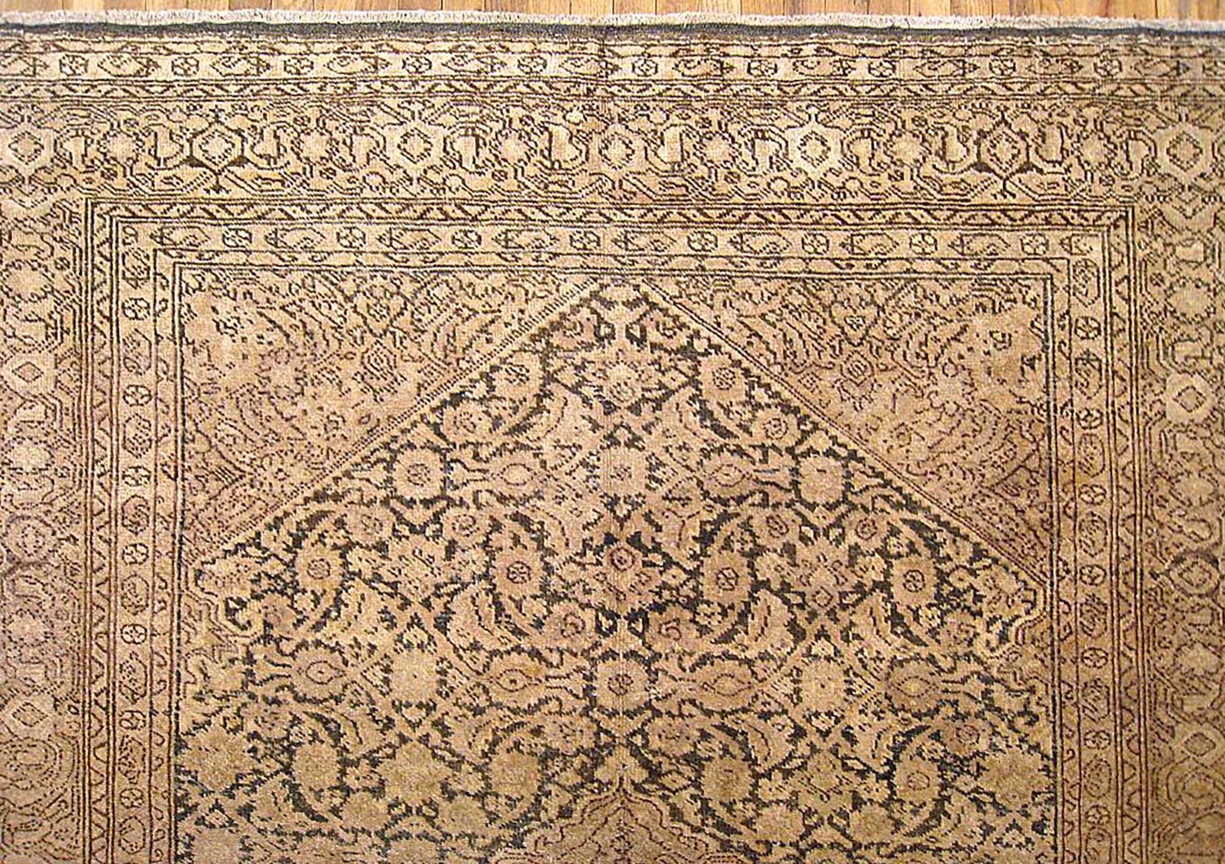 Antique Persian Malayer Oriental Rug, in Room Size, W/ Herati Design In Good Condition For Sale In New York, NY