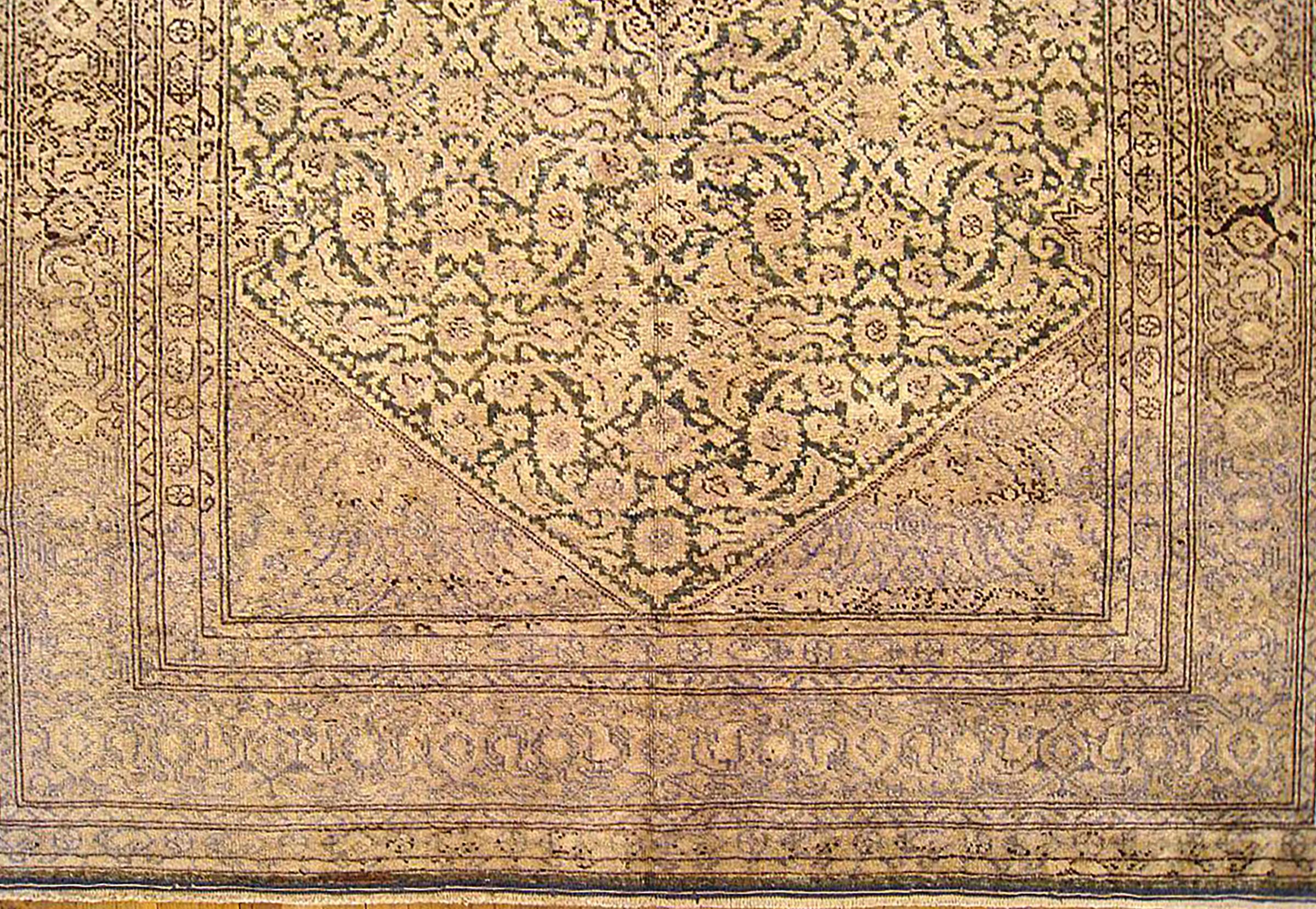 Tapis persan ancien Malayer Oriental, de taille normale, avec motif Herati Bon état - En vente à New York, NY