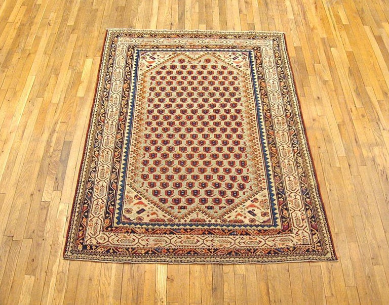 Syrian Rug Small Antique Persian Malayer Oriental Rug, in Small Size, W/ Boteh Design ...