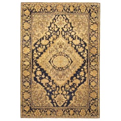 Antique Persian Malayer Oriental Rug, in Small Size, W/ Central Medallion