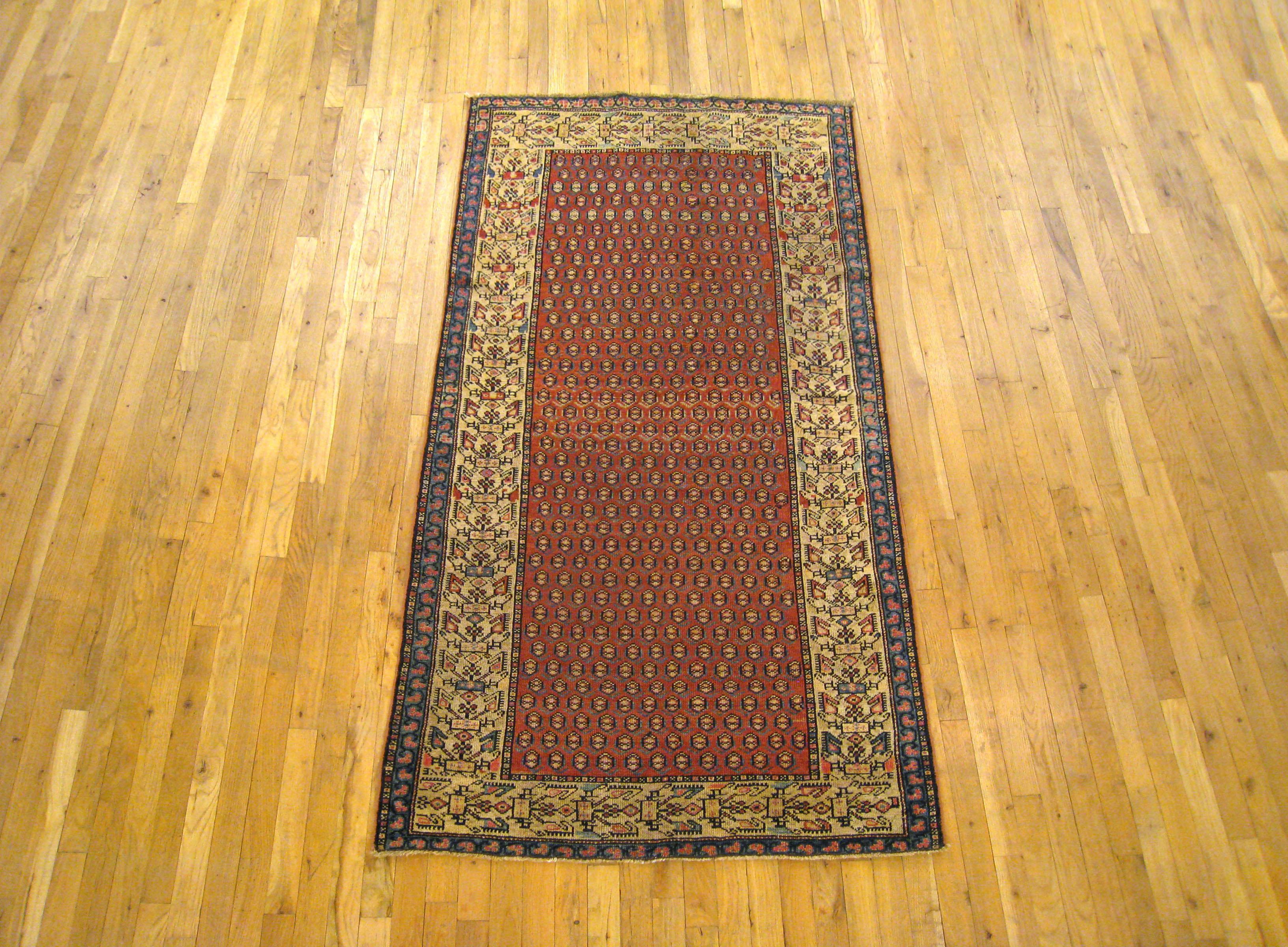 Antique Persian Malayer Oriental Rug with Paisley Motifs

An antique Persian Malayer oriental rug, circa 1910, size 6'9