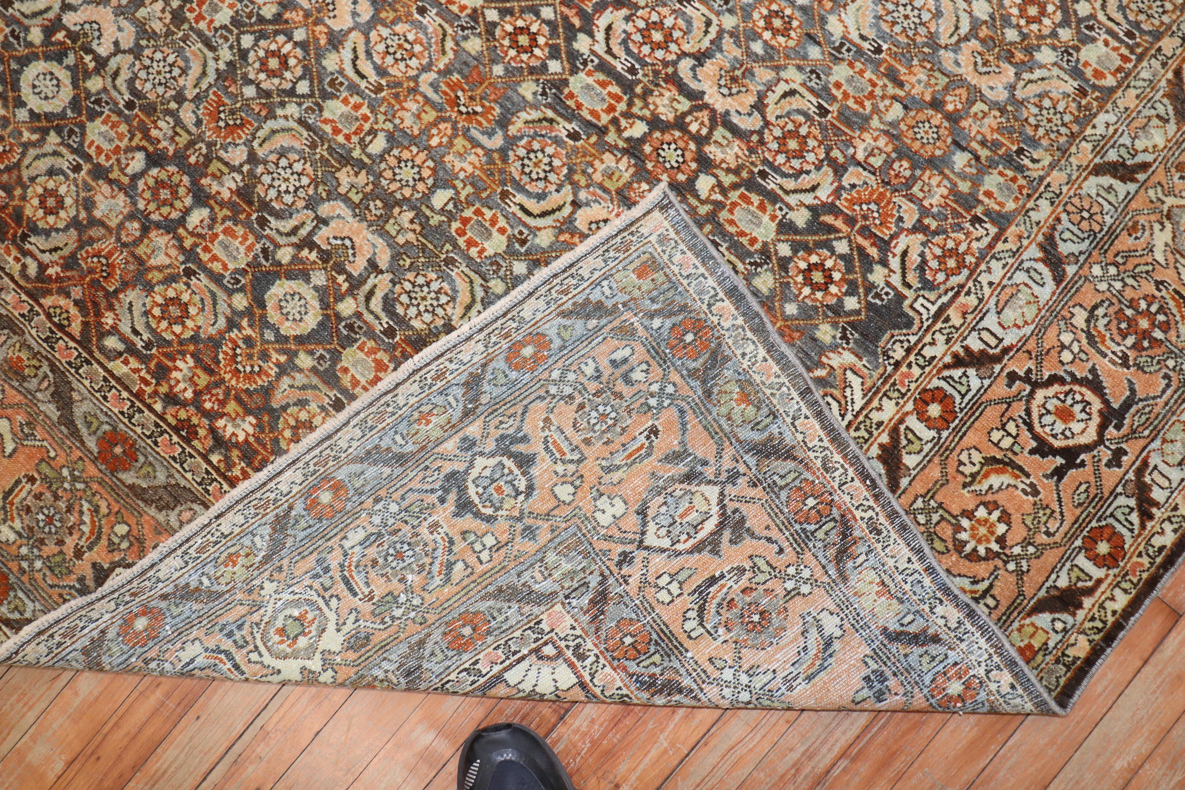 Hand-Knotted Antique Persian Malayer Room Size Rug
