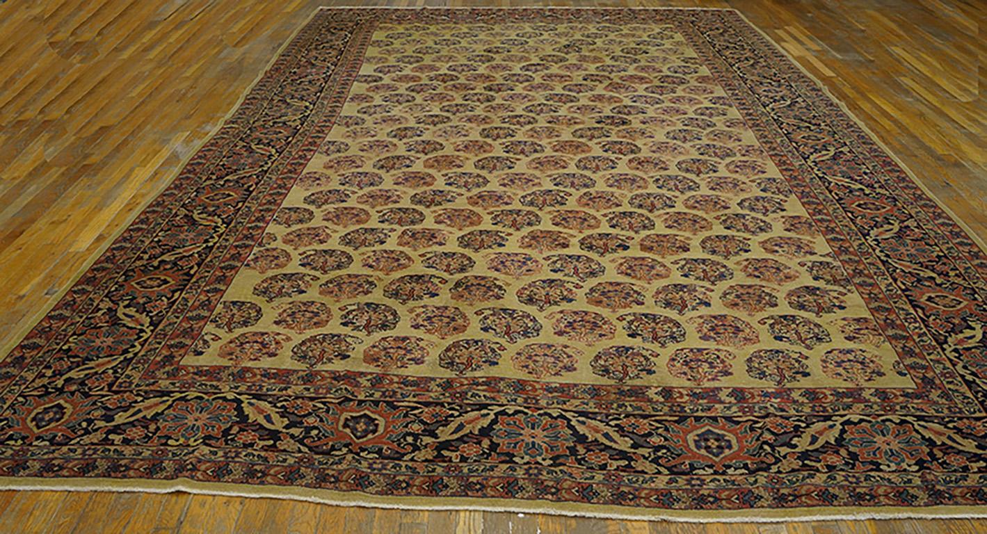 Hand-Knotted 19th Century Persian Malayer Carpet ( 10'2