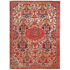  19th Century Persian Malayer Pictorial Carpet ( 12'4" x 15'10" - 375 x 483 )