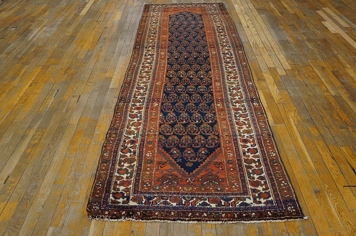 Hand-Knotted Early 20th Century Persian Malayer Carpet ( 3' x 10'2