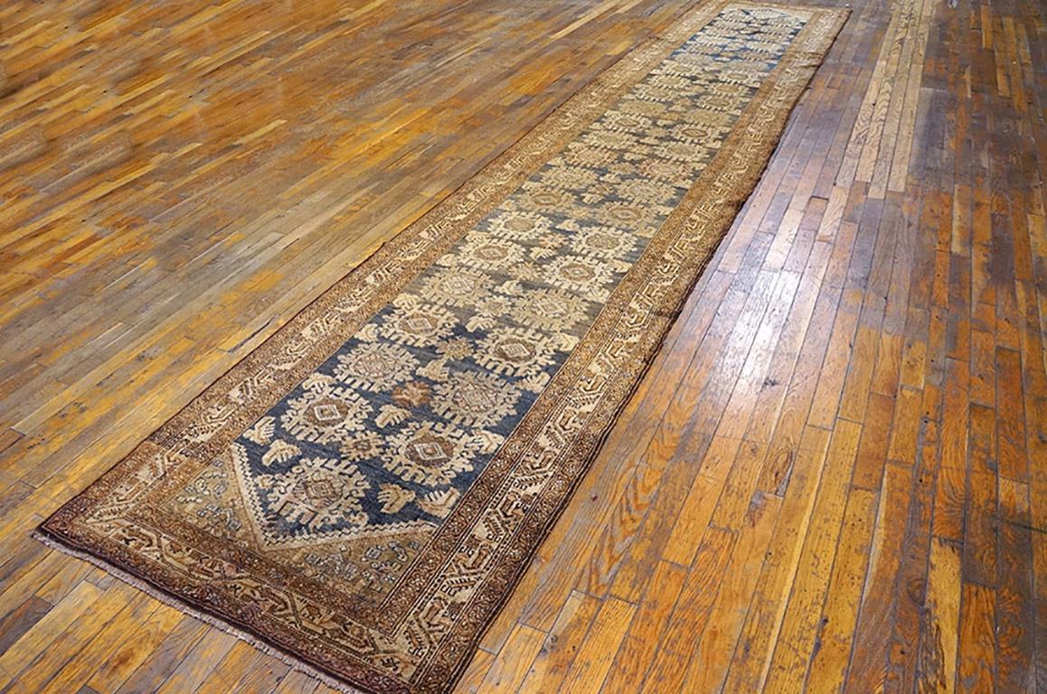 Hand-Knotted Early 20th Century Persian Malayer Carpet ( 3' x 16'6