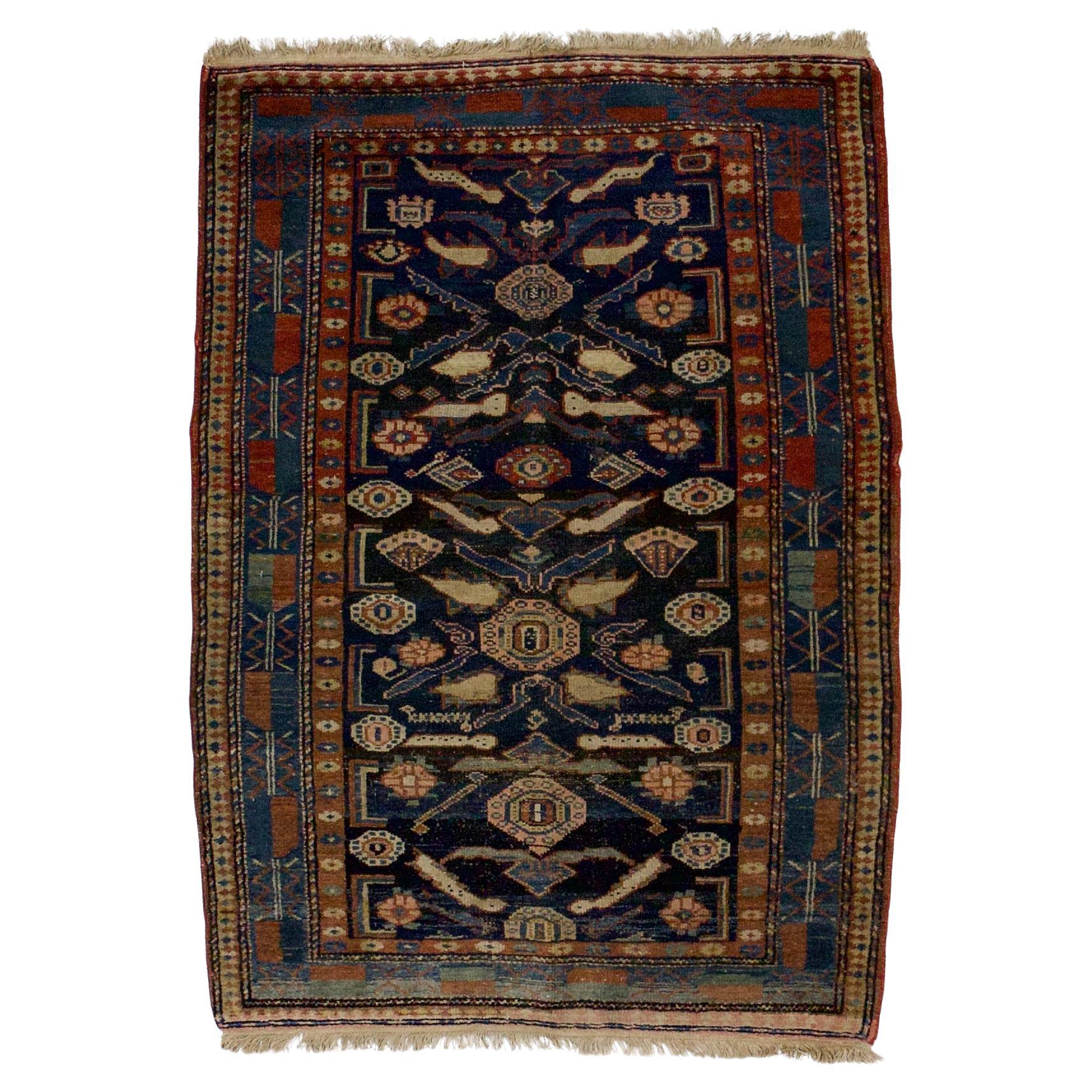 Tapis persan antique Malayer 3'4" x 4'8"