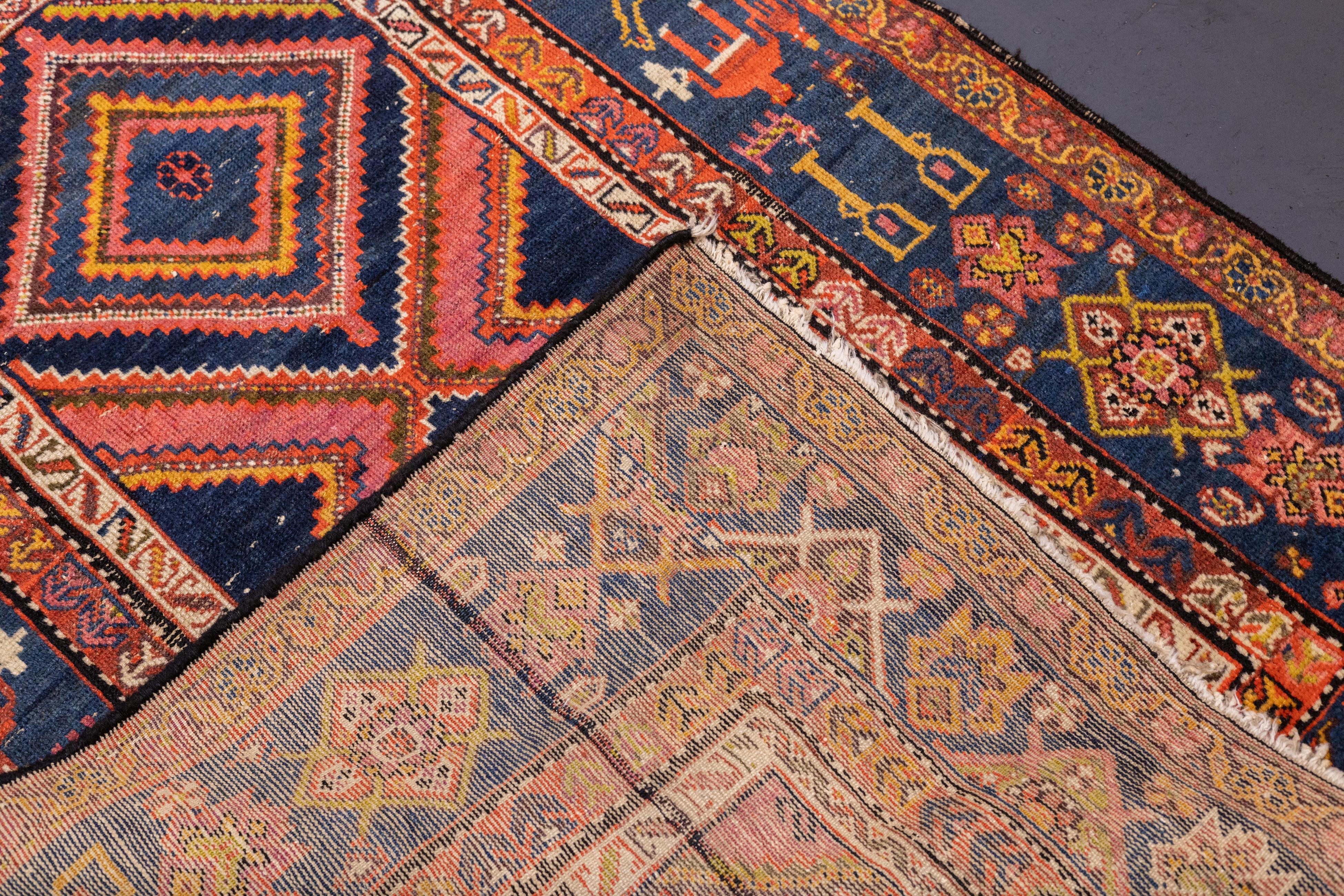 Antique Persian Malayer Rug 3'5'' x 4'11'' For Sale 1