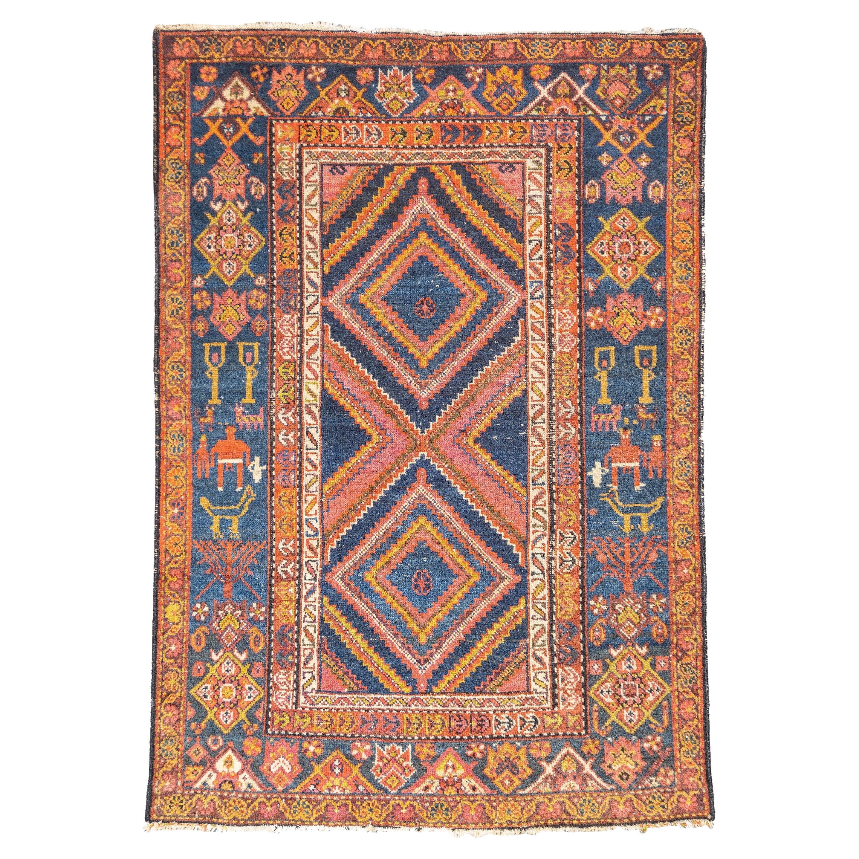 Antique Persian Malayer Rug 3'5'' x 4'11''