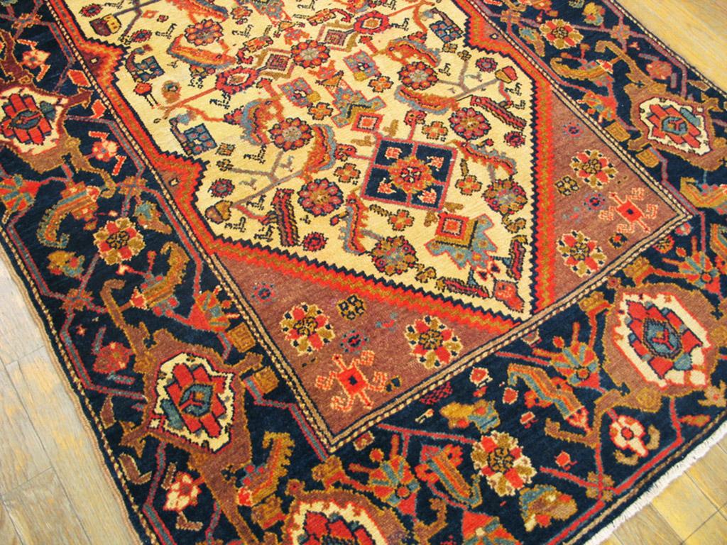 Hand-Knotted Late 19th Century  Persian Malayer Carpet ( 3'5
