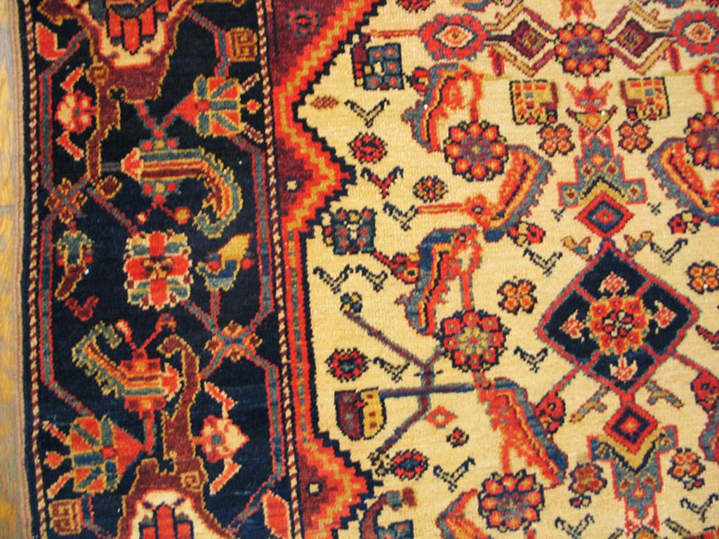 Wool Late 19th Century  Persian Malayer Carpet ( 3'5