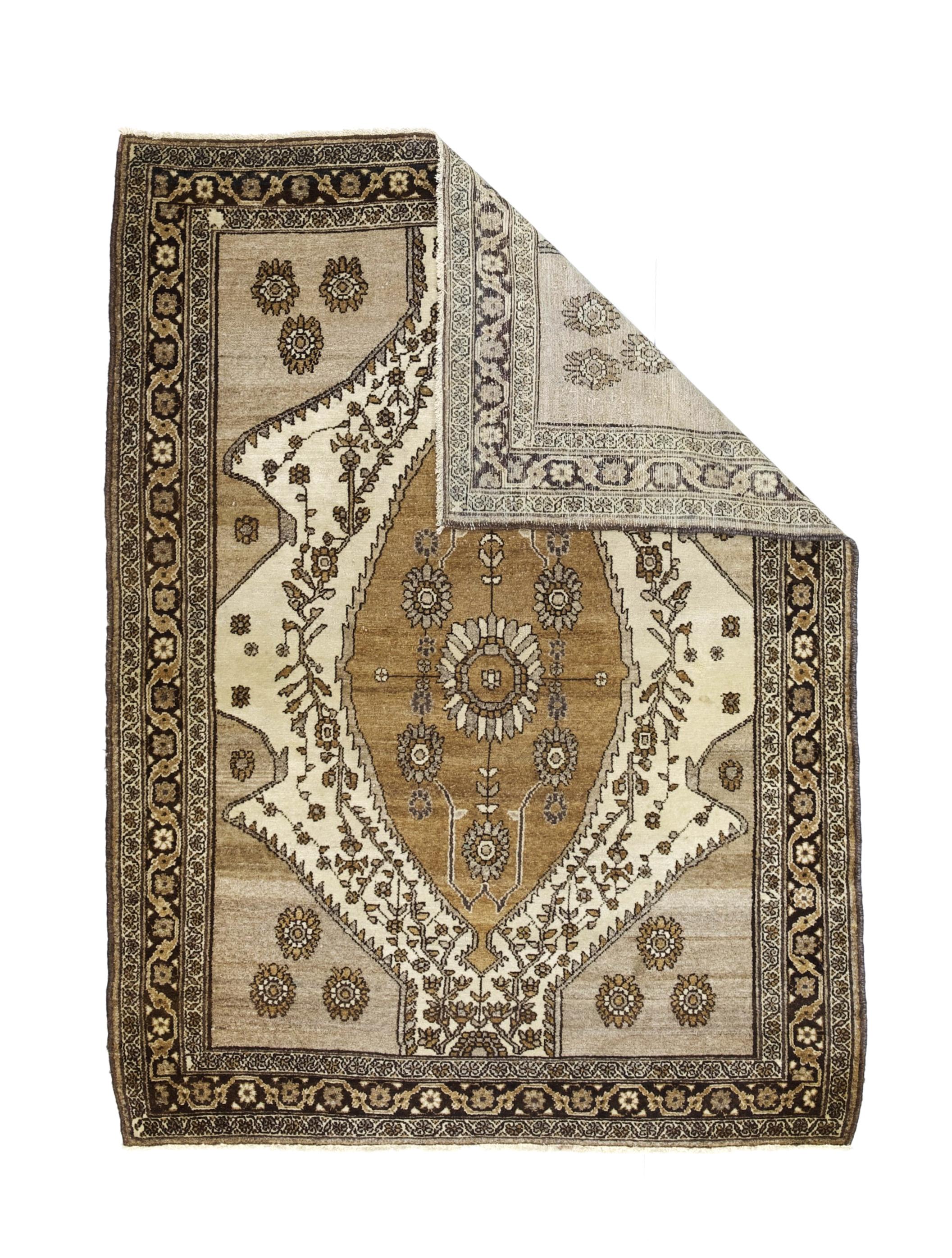 Alfombra persa antigua Malayer 3'8
