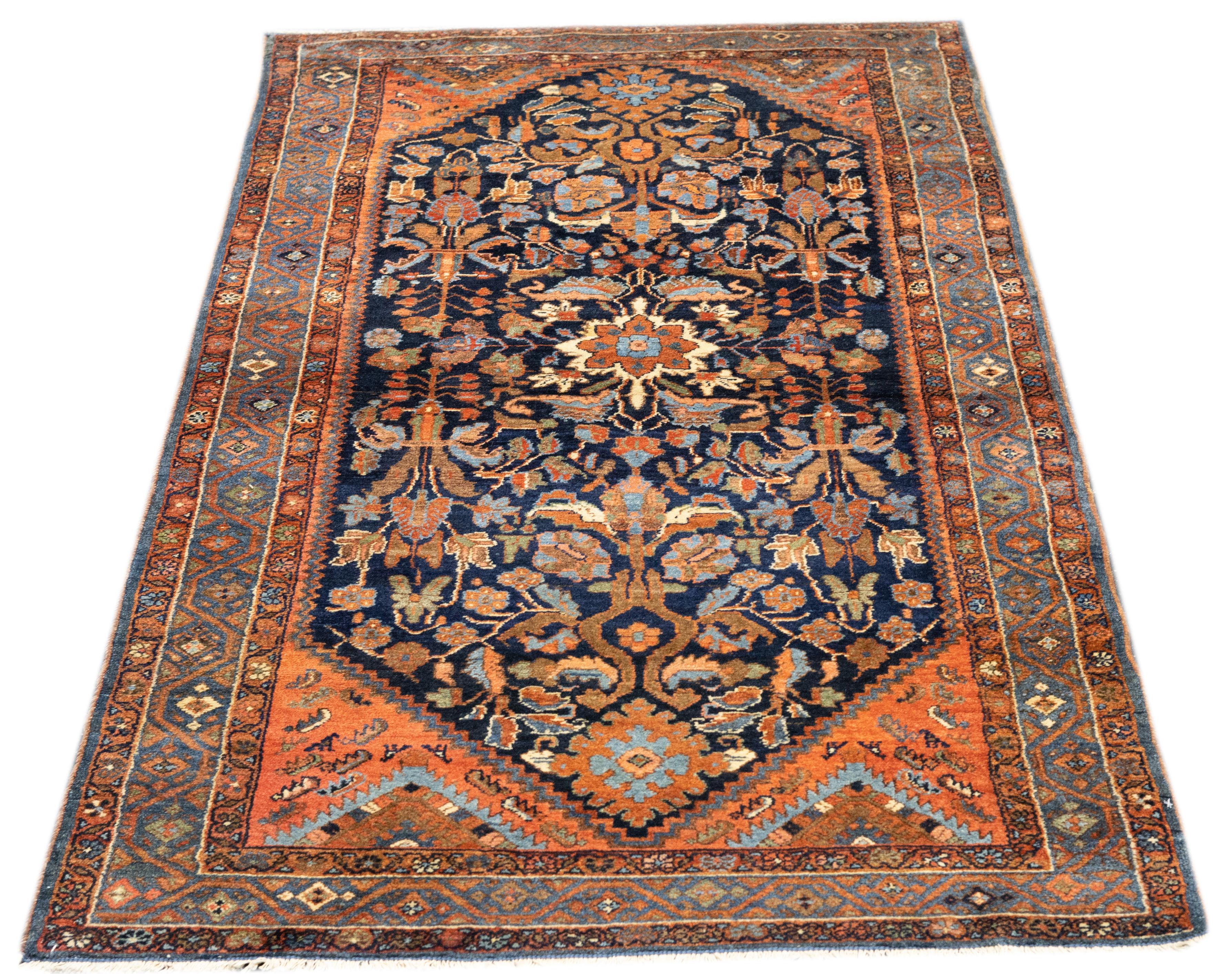 Alfombra persa antigua Malayer 3'8'' x 6'7 en Bueno estado para la venta en New York, NY
