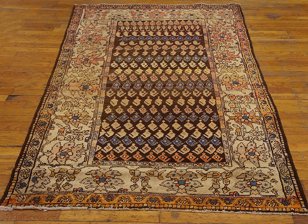 Hand-Knotted Early 20th Century Persian Malayer Paisley Carpet ( 4' x 6'5