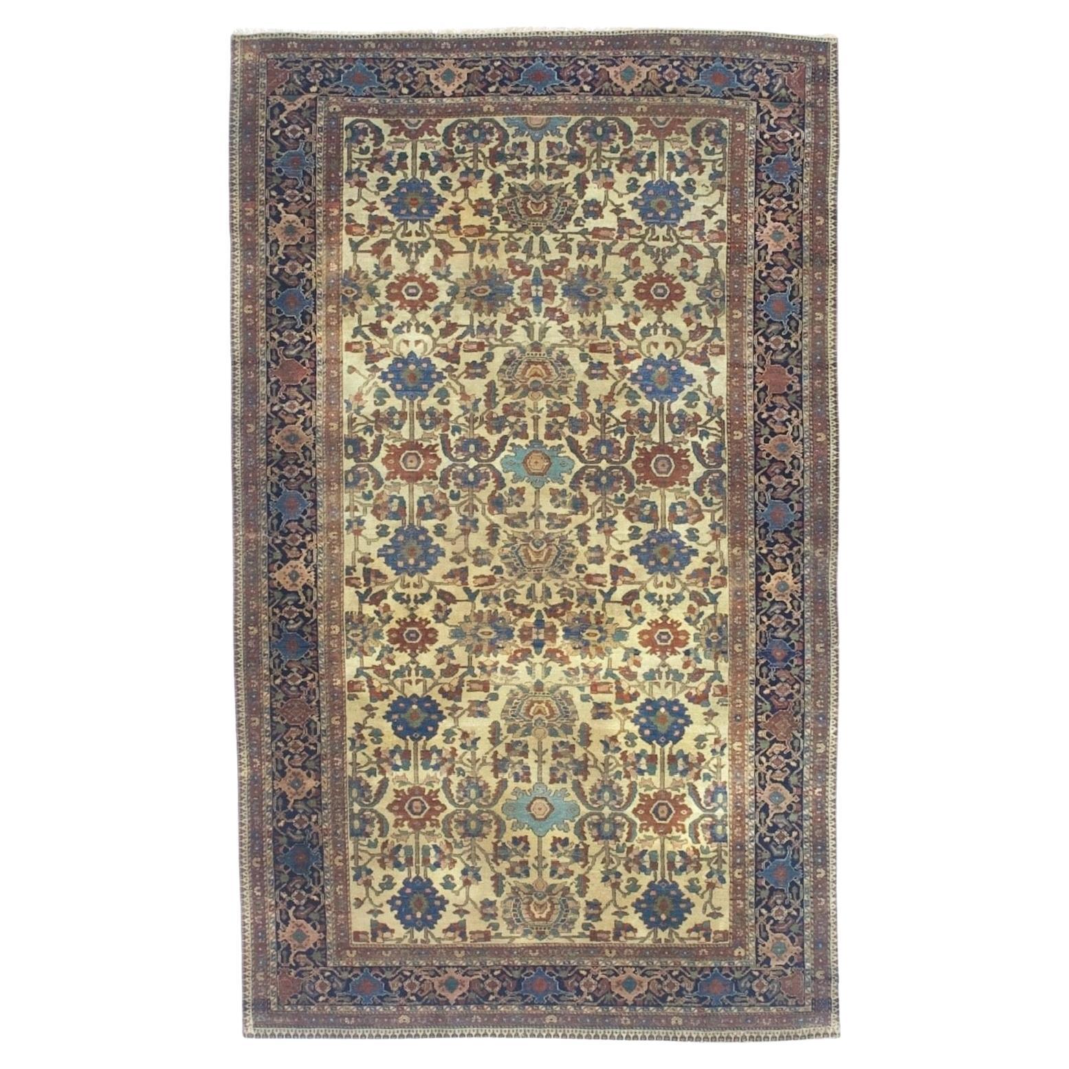 Antique Persian Malayer Rug 4'0" x 6’9" For Sale