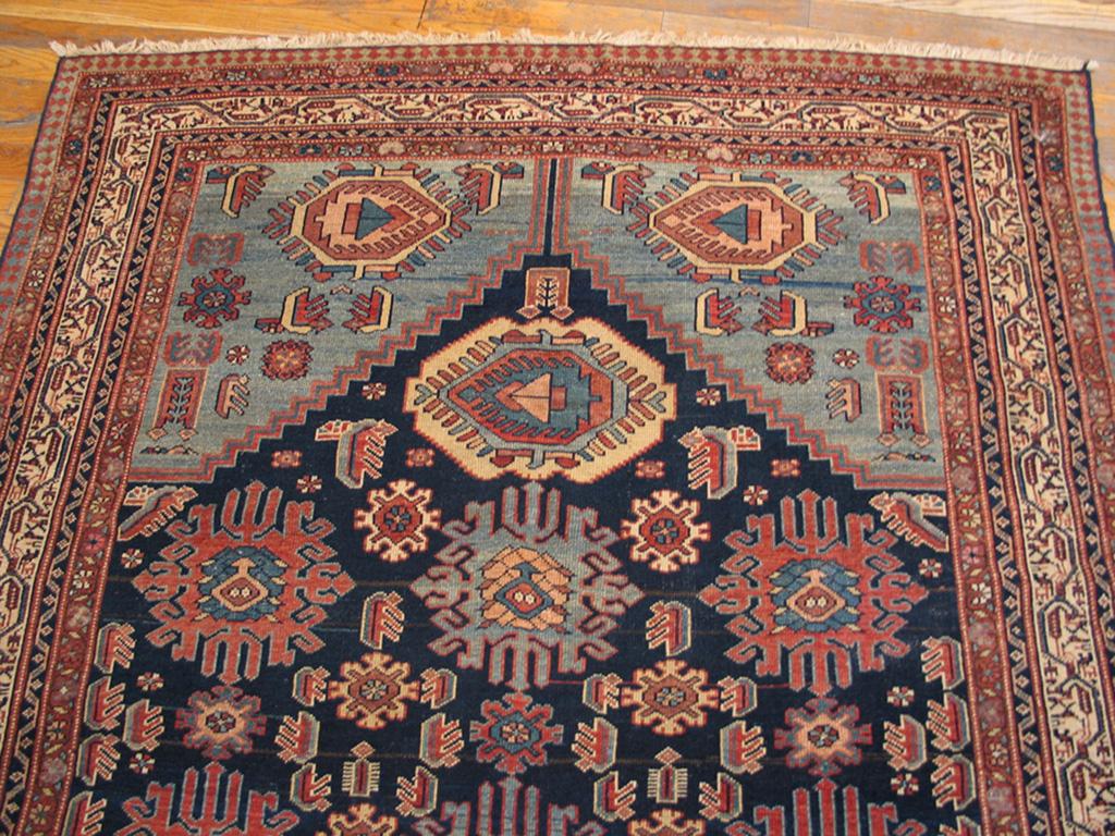 Late 19th Century 19th Century Persian Malayer Carpet ( 4'10