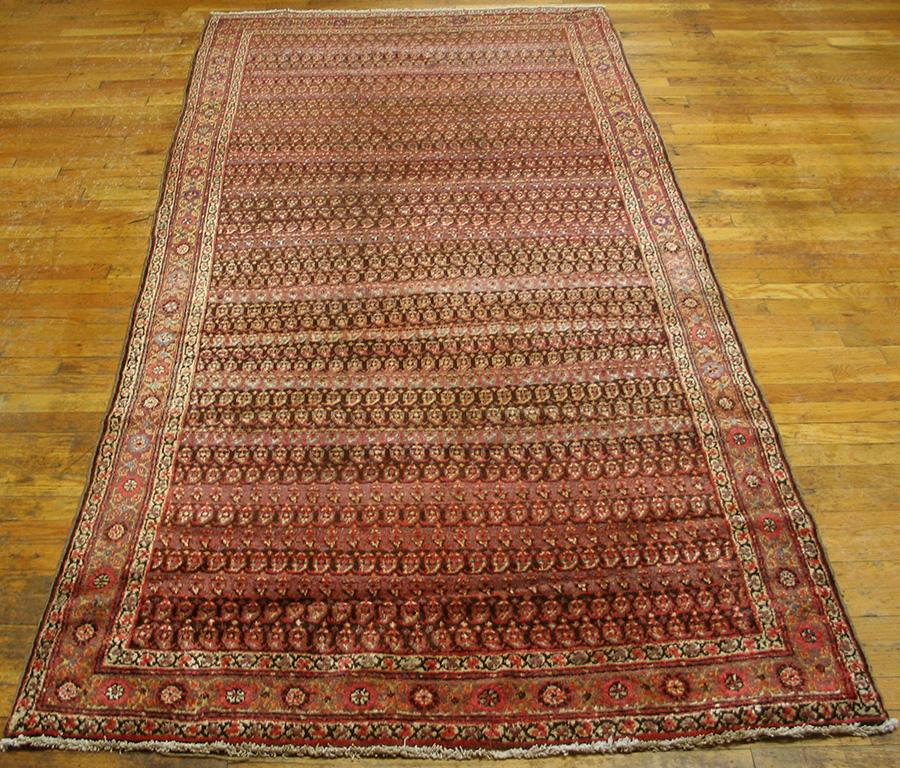 Hand-Knotted Late 19th Century Persian Malayer Carpet ( 4'2