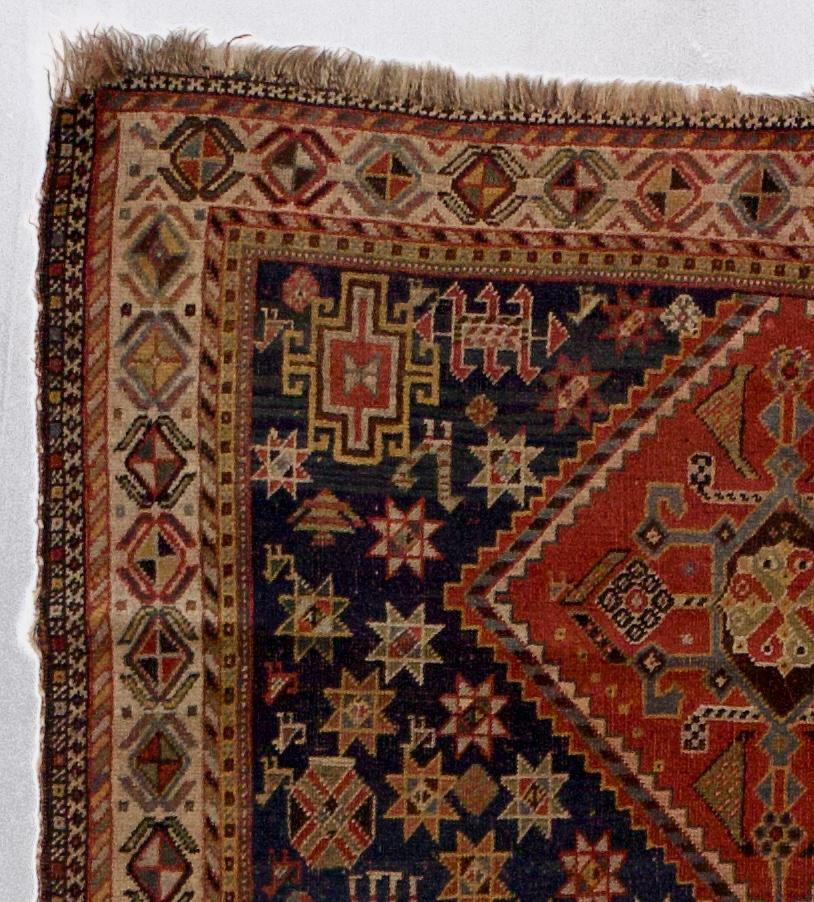 Perse Tapis persan antique Malayer 4'3