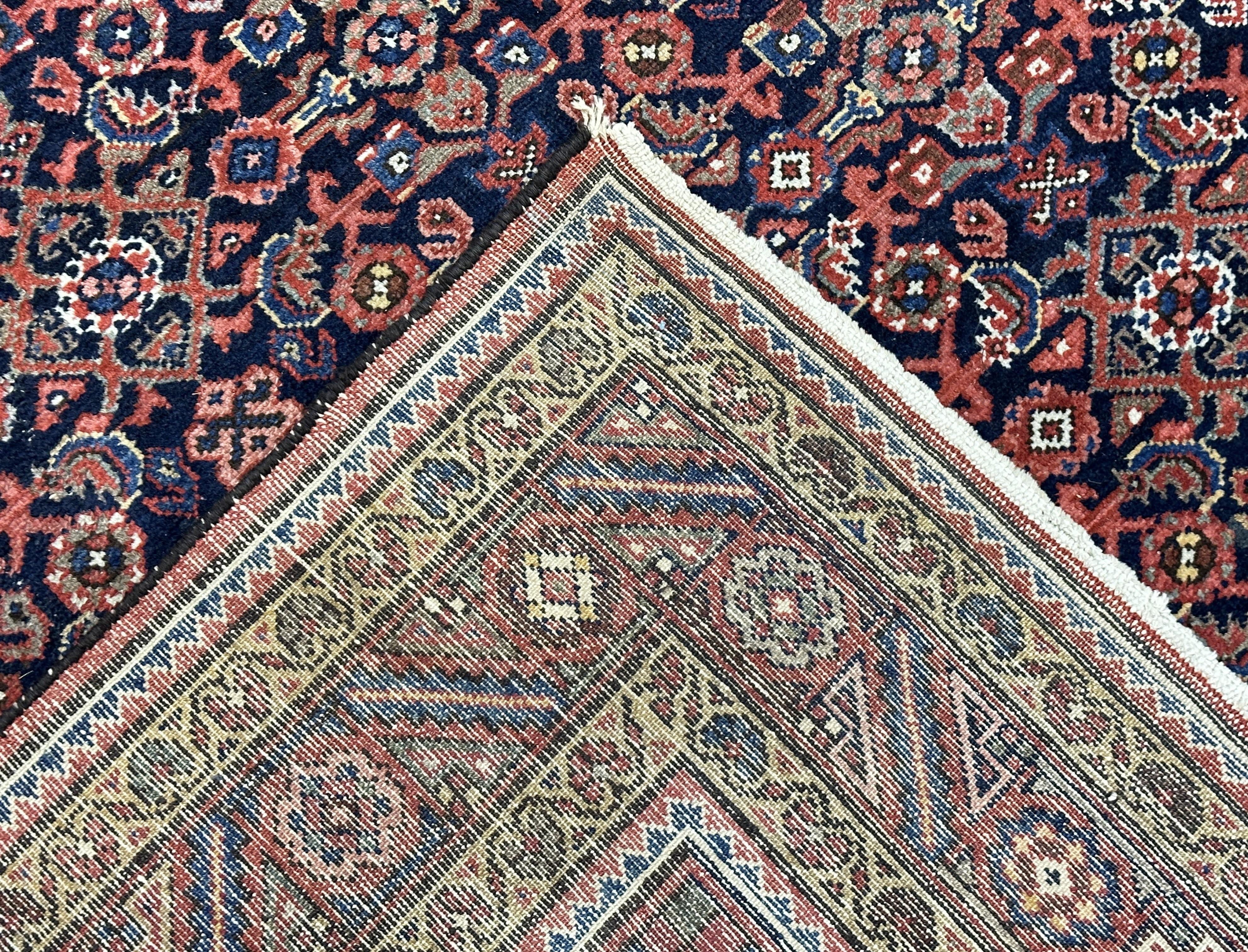 Laine Tapis persan antique Malayer 4'4