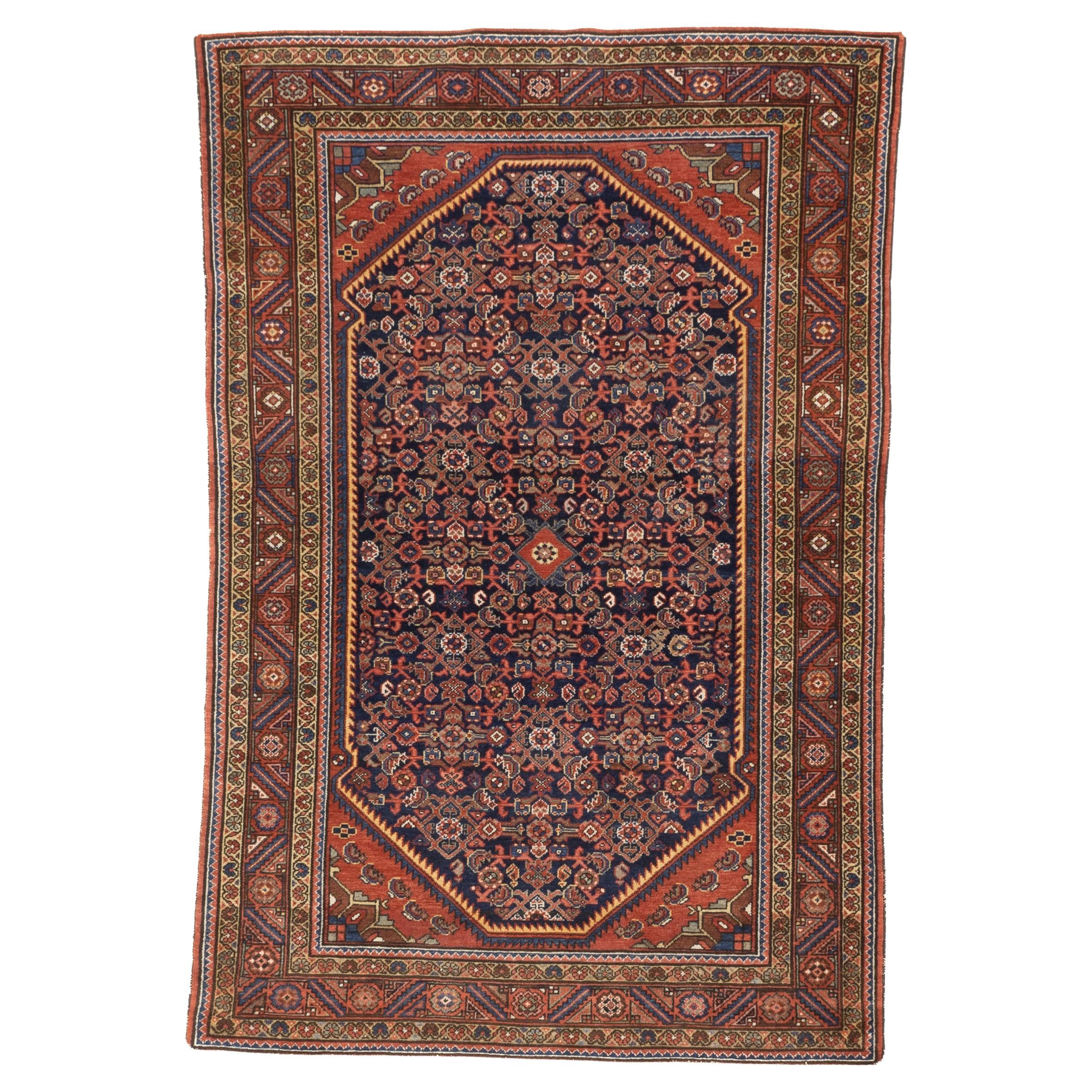 Antique Persian Malayer Rug 4'4" x 6’7"