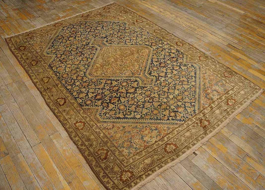Hand-Knotted Early 20th Century Persian Malayer Rug ( 4'6