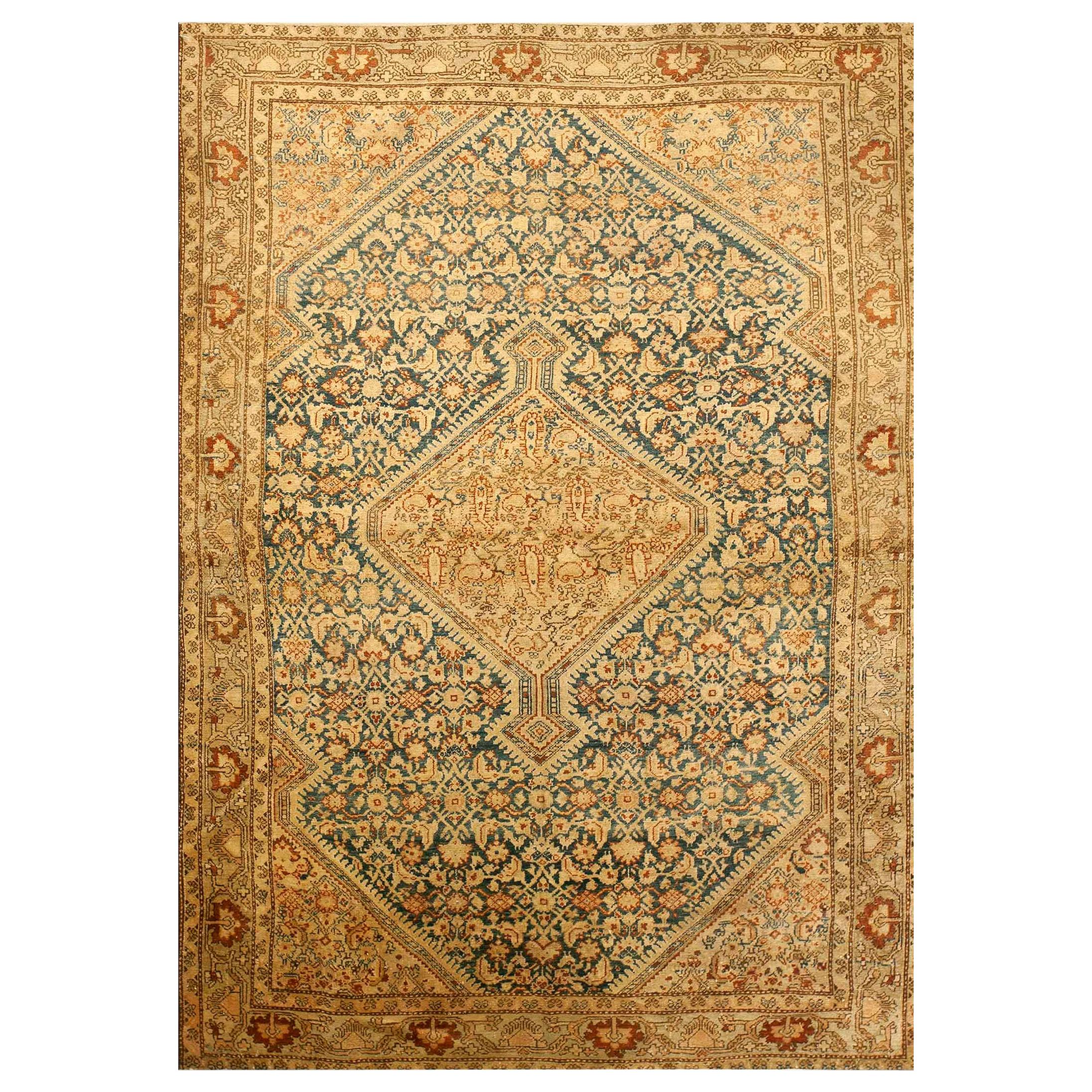 Early 20th Century Persian Malayer Rug ( 4'6" x 6'3" - 137 x 191 ) For Sale