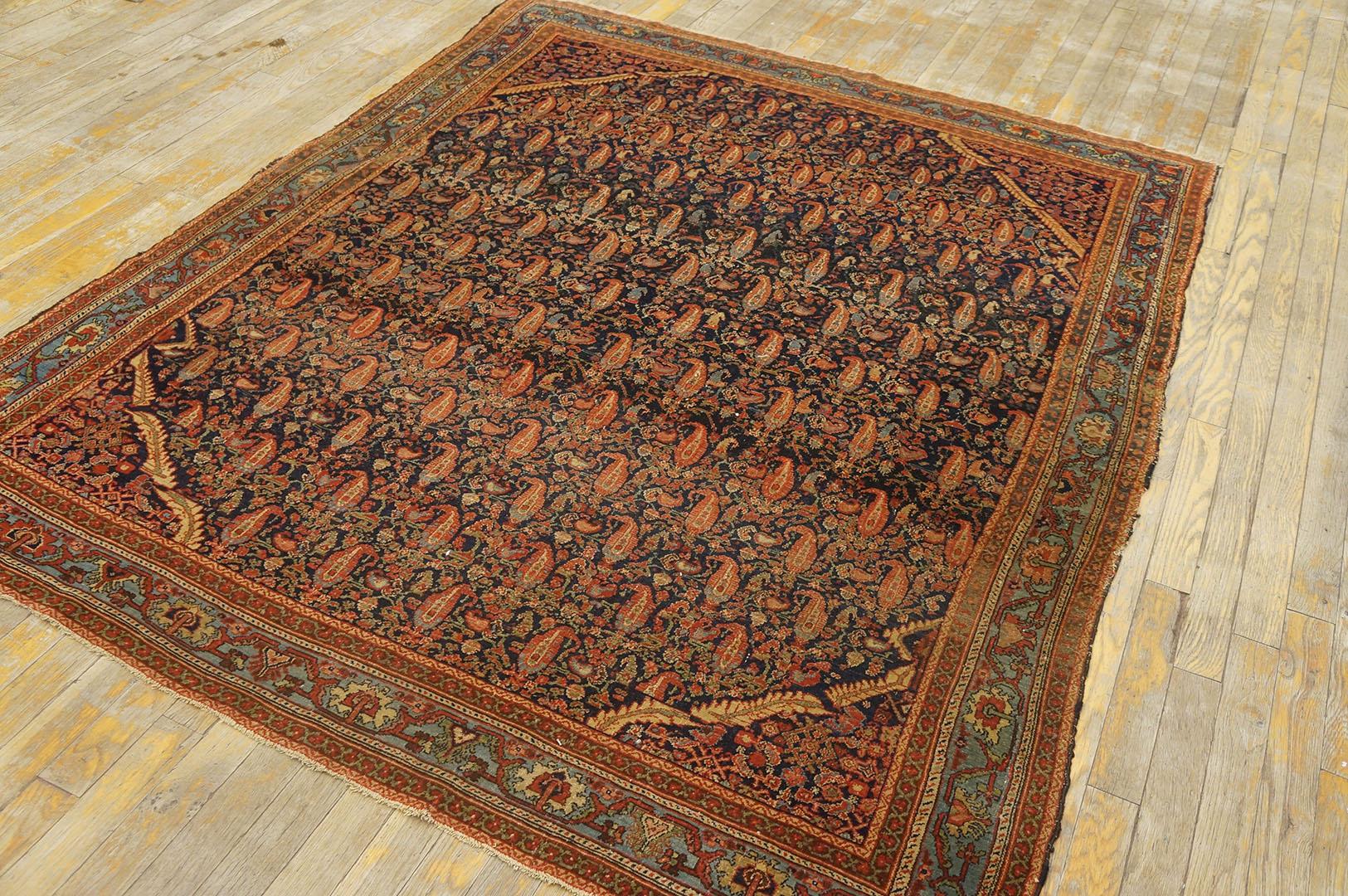 Late 19th Century Persian Malayer Carpet With Paisley Design 
( 5' x 6' 2'' - 152 x 188 cm )