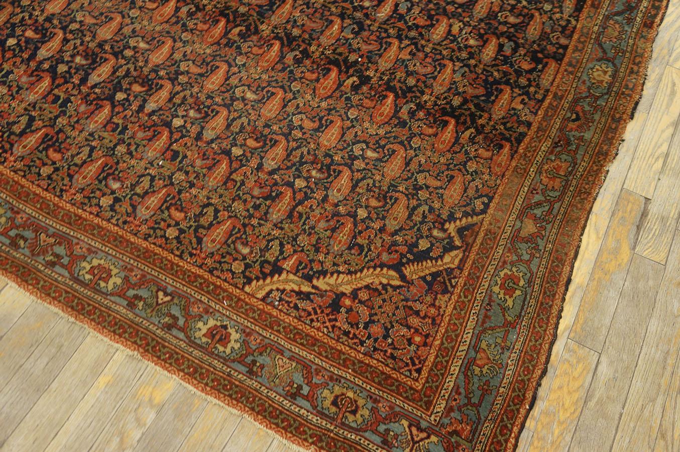 Hand-Knotted Late 19th Century Persian Malayer Carpet ( 5' x 6' 2'' - 152 x 188 cm ) For Sale