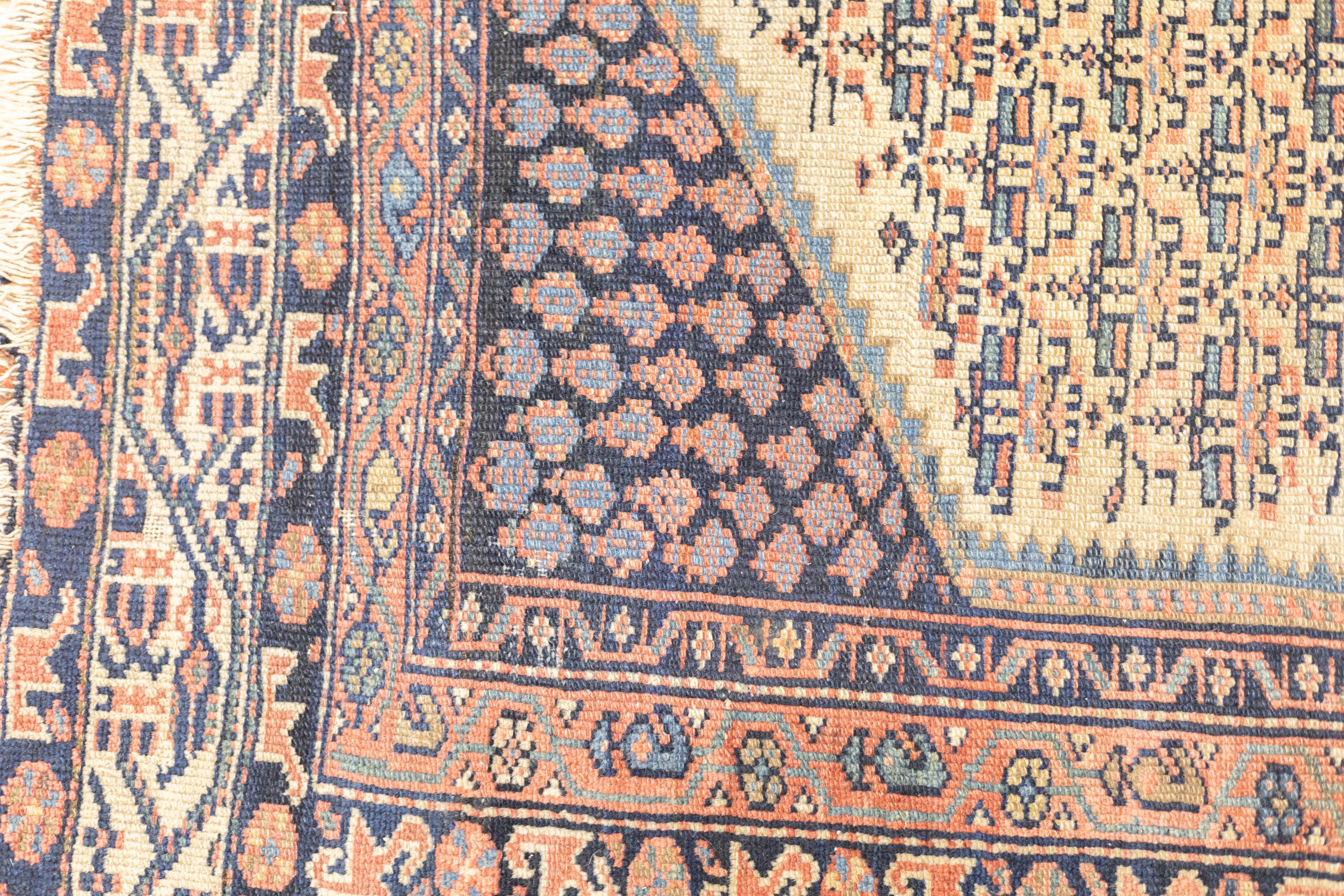 Antiker persischer Malayer-Teppich aus Persien 5'0