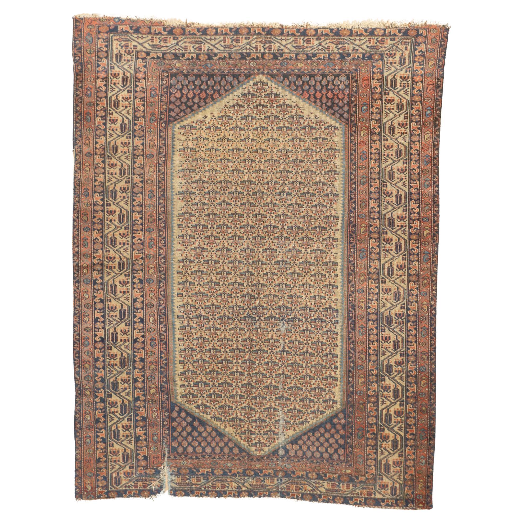 Tapis persan antique Malayer 5'0" x 6'5"