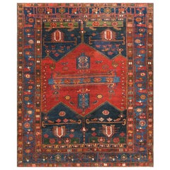 Antique Early 20th Century Persian Malayer " Tousirkan " Carpet ( 5' x 6' - 153 x 183 )