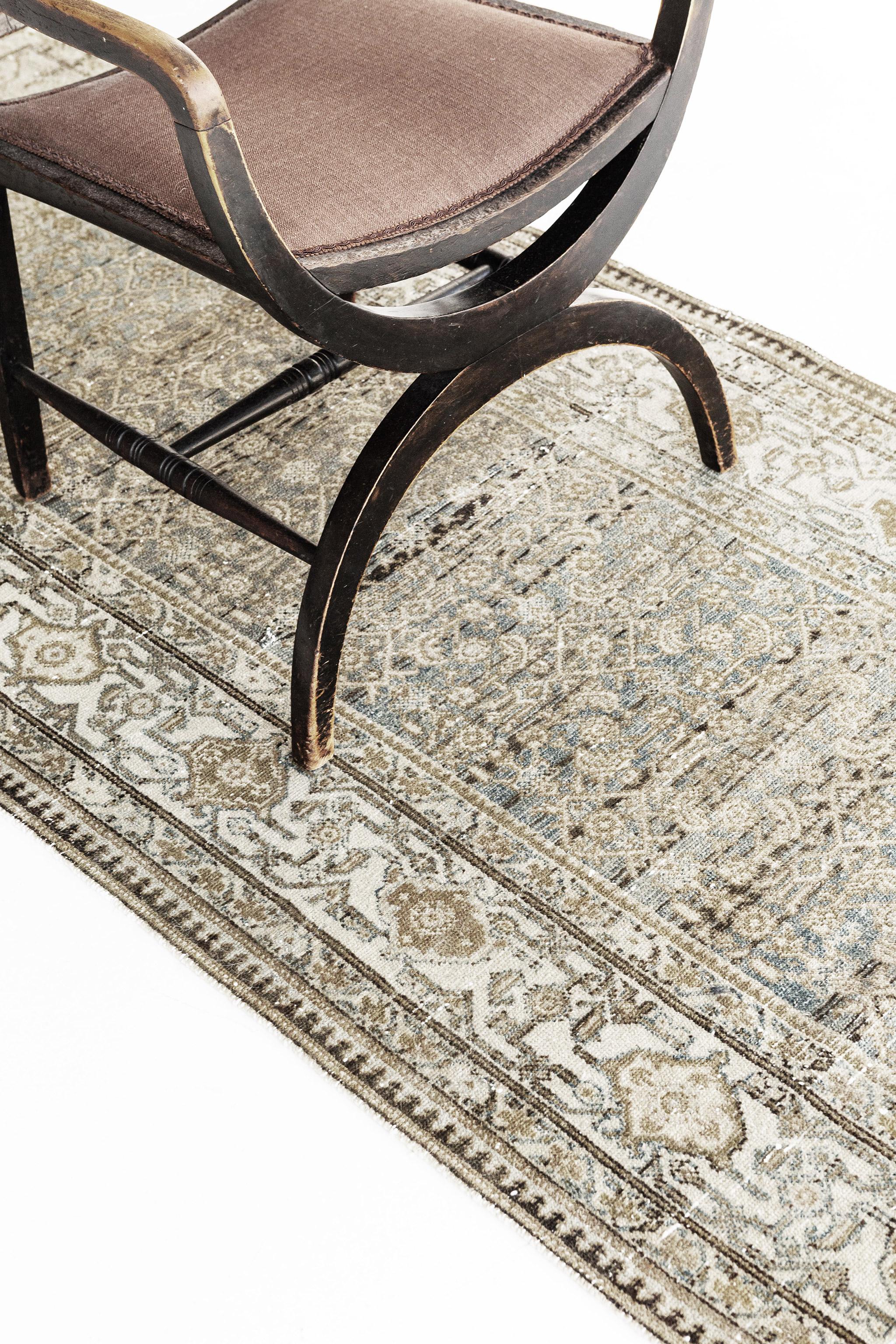 Hand-Knotted Antique Persian Malayer Rug 51130 For Sale
