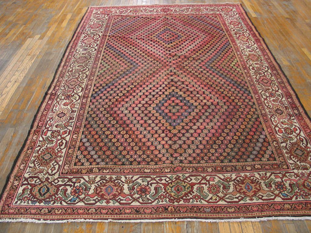 Hand-Knotted Early 20th Century Persian Malayer Carpet ( 6'9