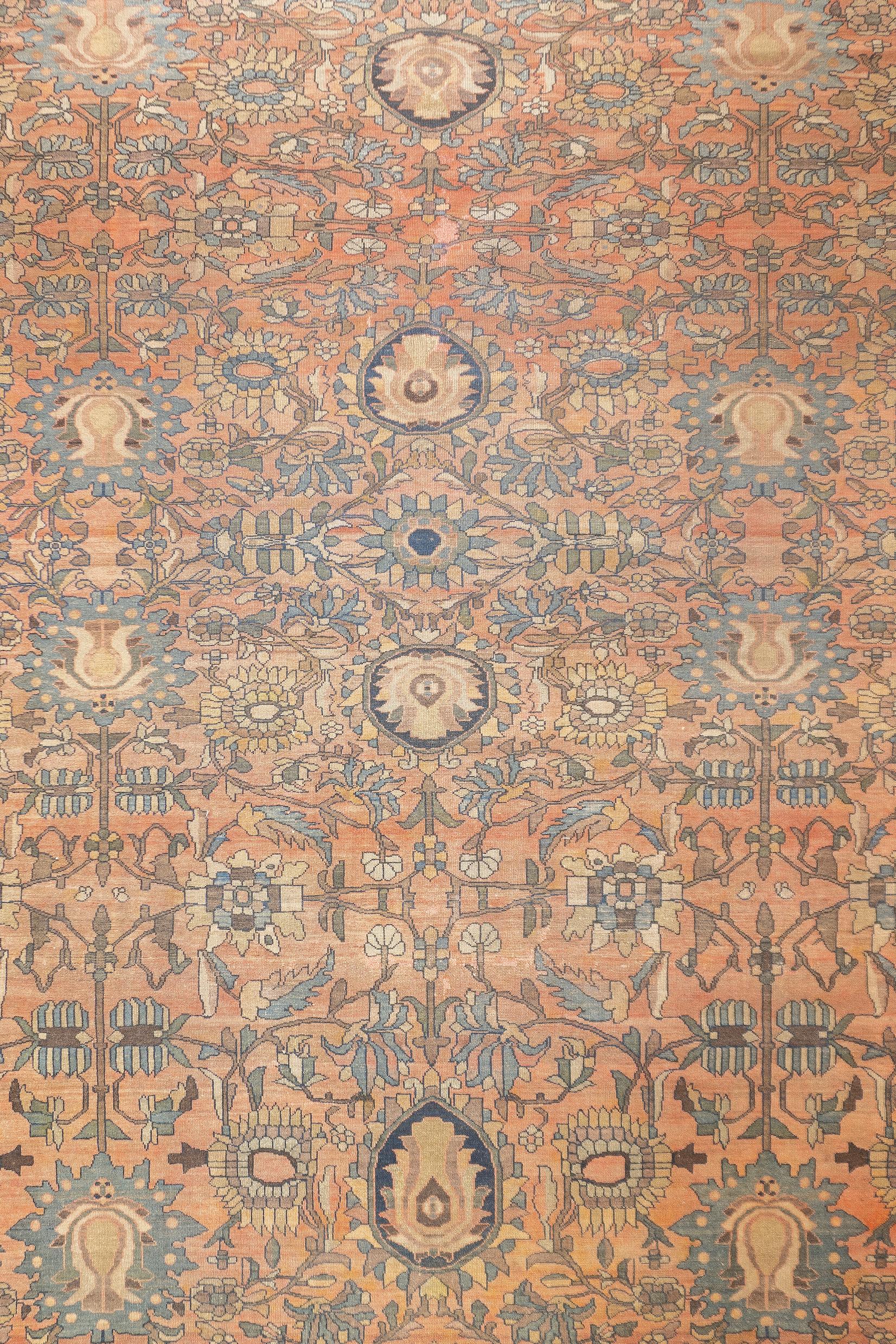Hand-Knotted Antique Persian Malayer Rug 8'11'' x 11'5'' For Sale