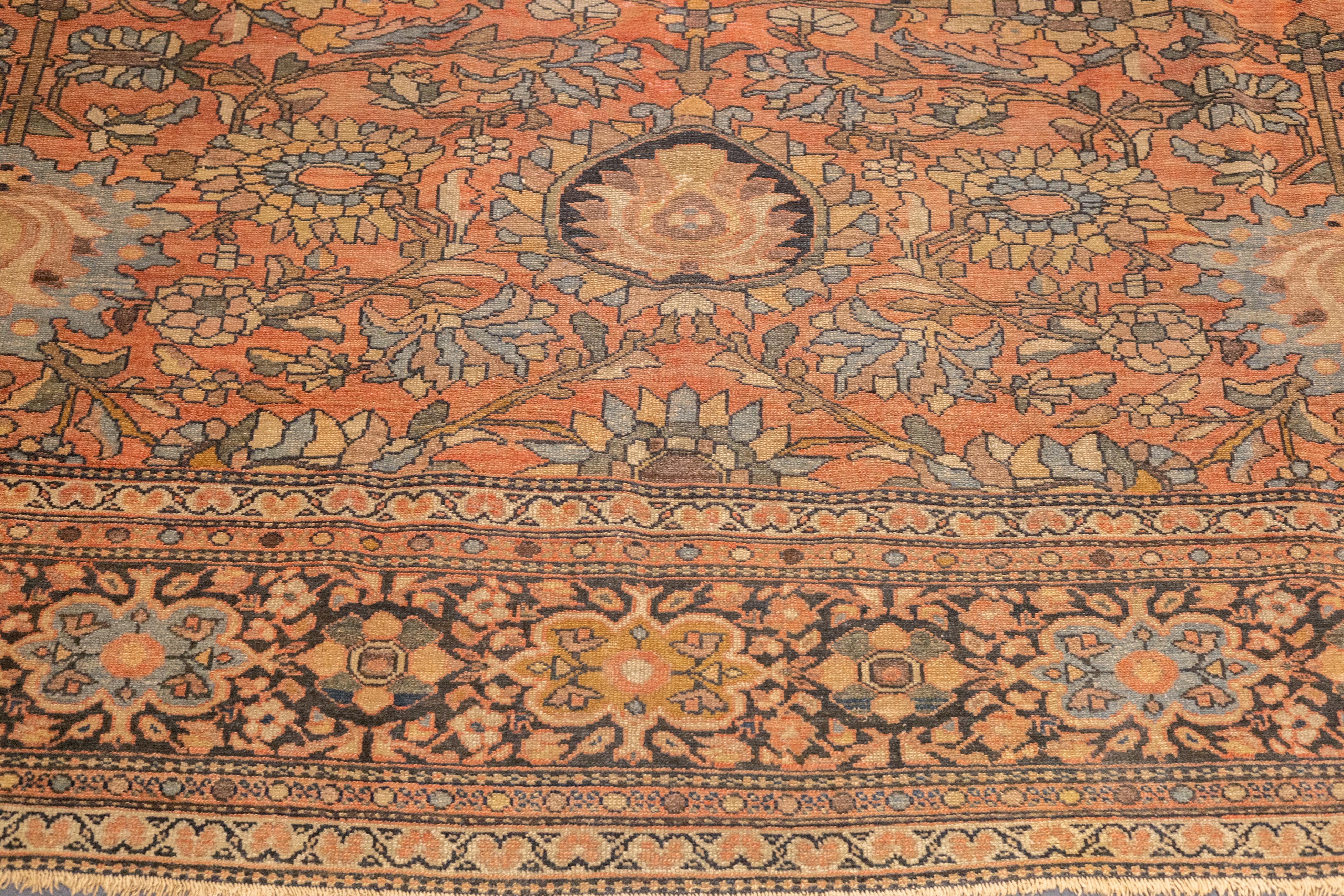 Antique Persian Malayer Rug 8'11'' x 11'5'' In Good Condition For Sale In New York, NY