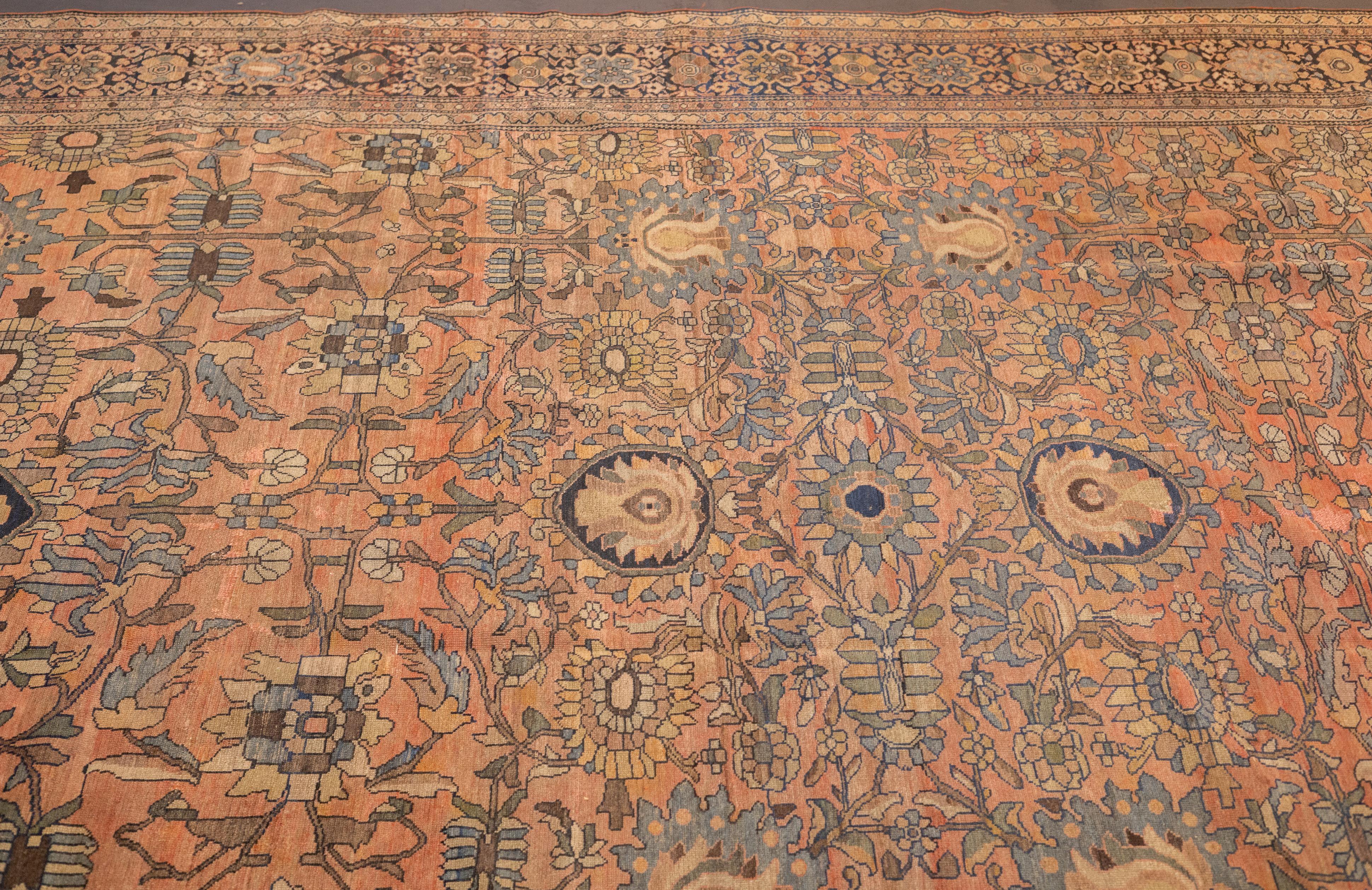 20th Century Antique Persian Malayer Rug 8'11'' x 11'5'' For Sale