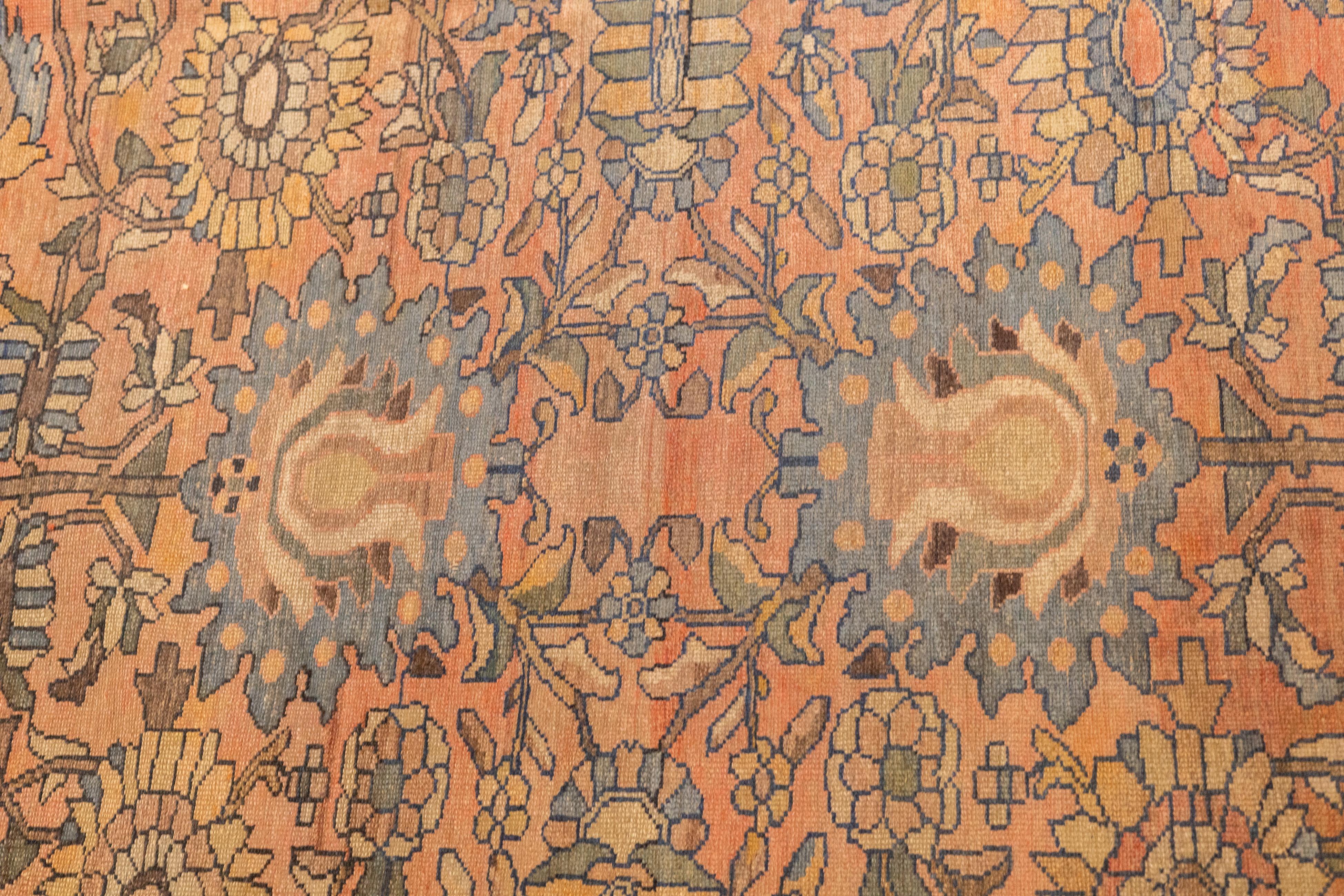 Wool Antique Persian Malayer Rug 8'11'' x 11'5'' For Sale