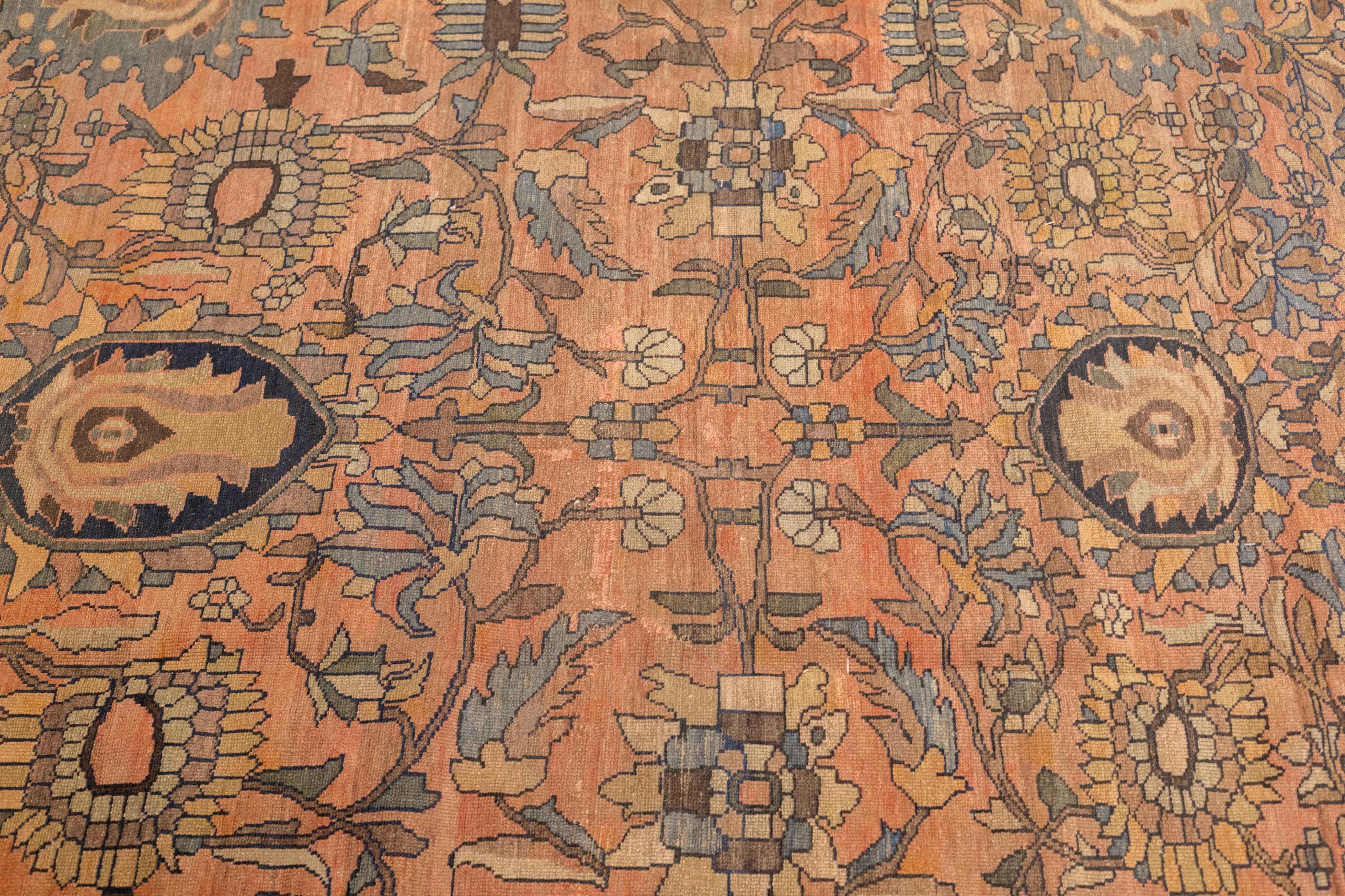Antique Persian Malayer Rug 8'11'' x 11'5'' For Sale 2