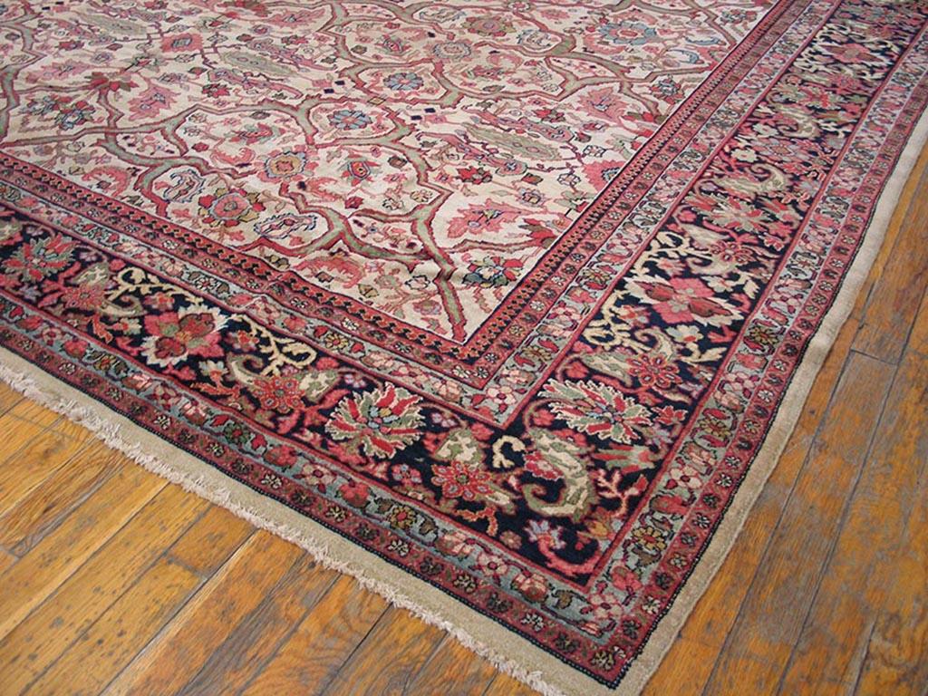 Hand-Knotted 19th Century Persian Malayer Carpet ( 8'7