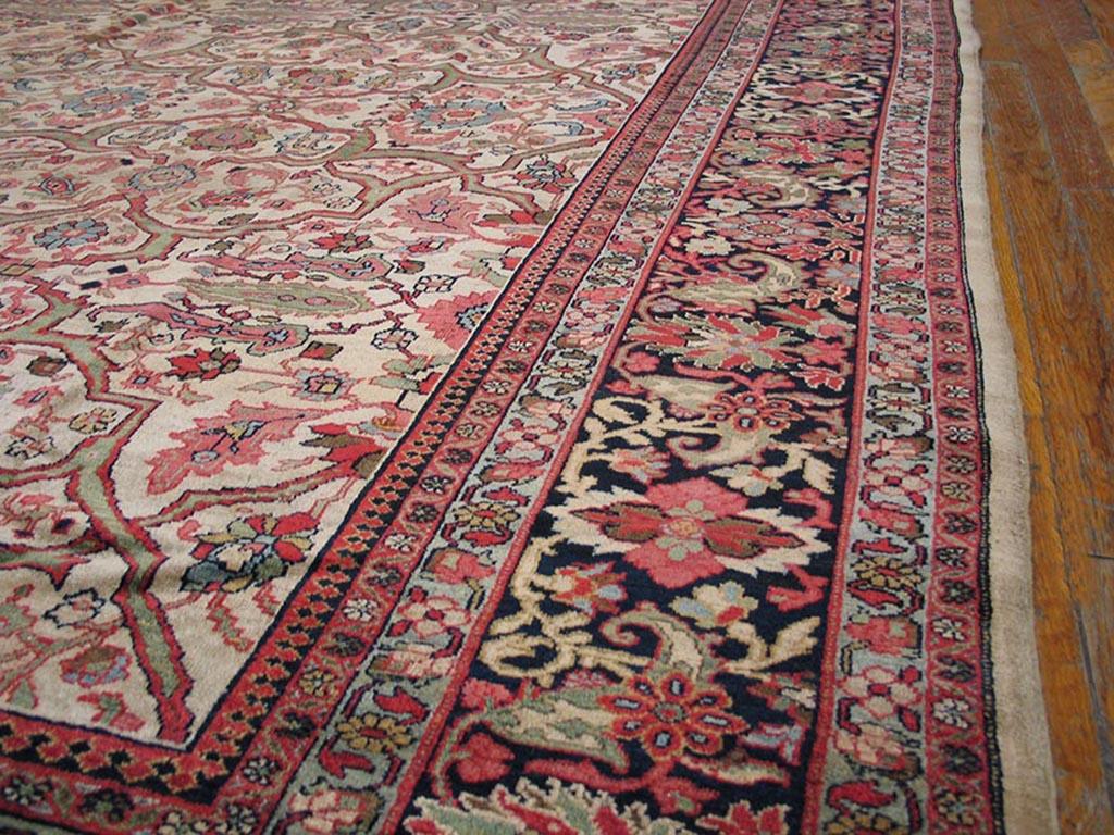 Late 19th Century 19th Century Persian Malayer Carpet ( 8'7