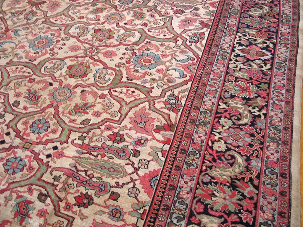 Wool 19th Century Persian Malayer Carpet ( 8'7