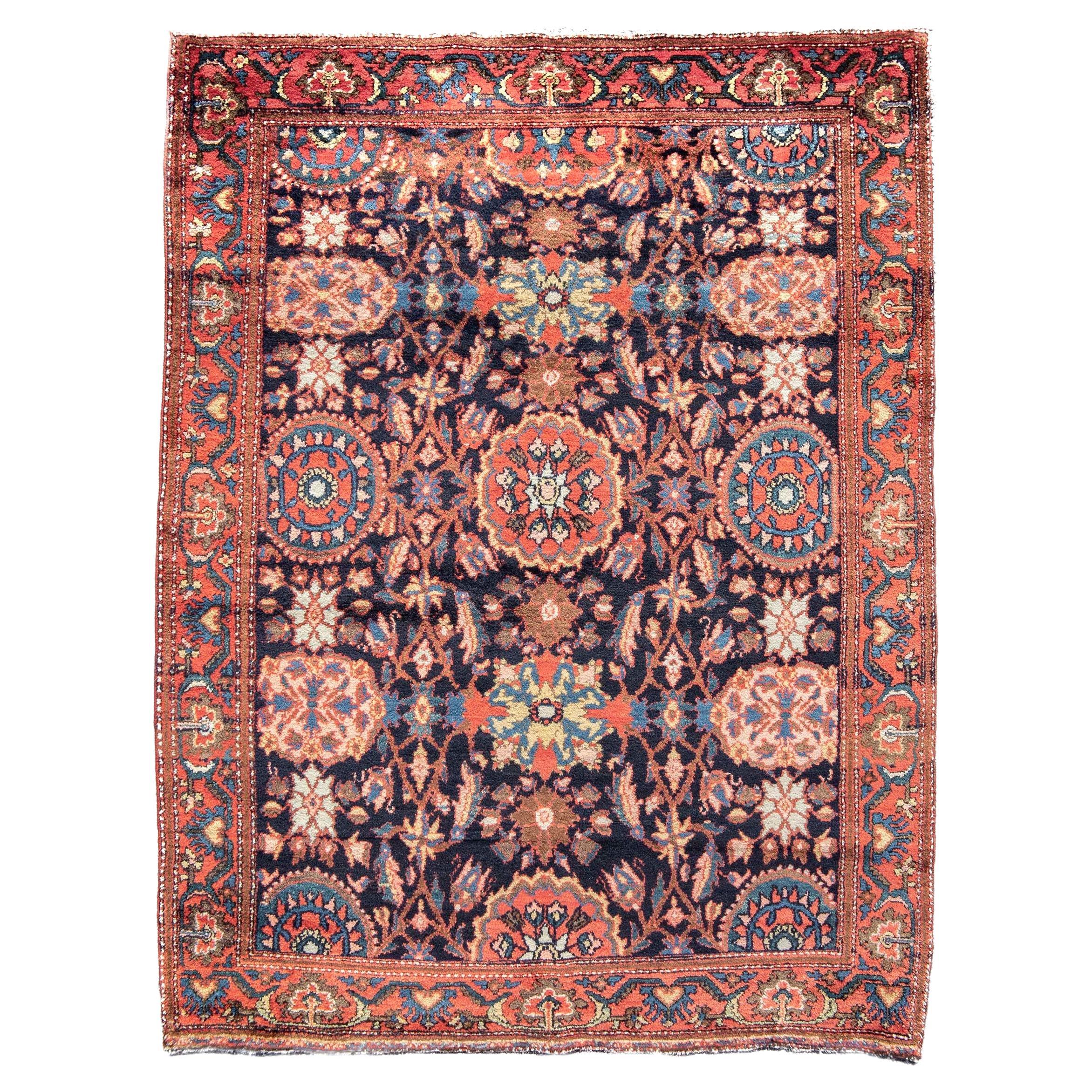 Antique Persian Malayer Rug, c. 1900 For Sale