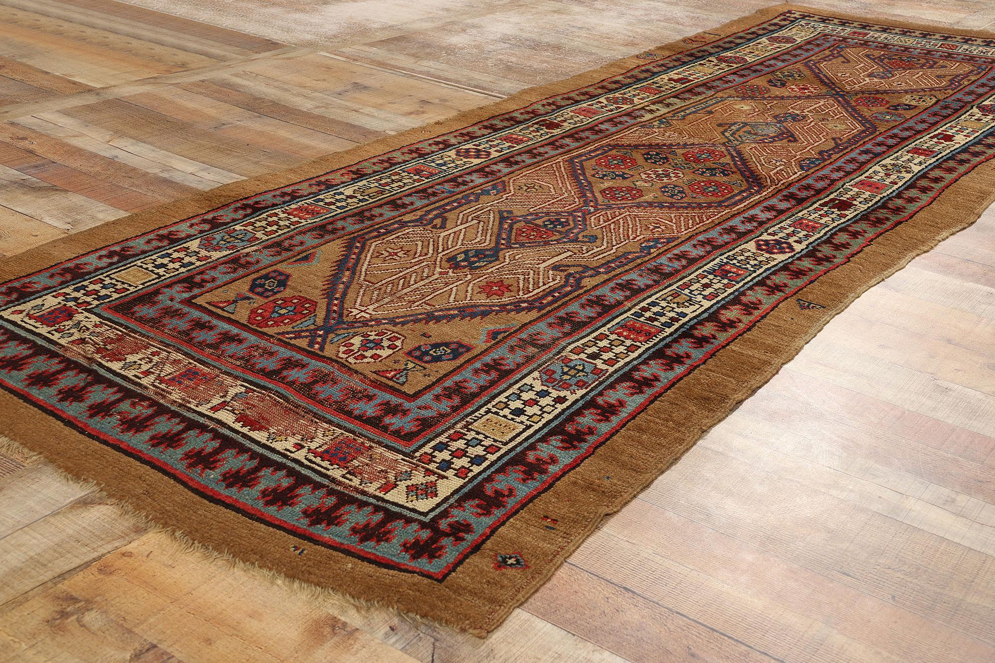 Antique Persian Malayer Rug Carpet Runner In Good Condition For Sale In Dallas, TX