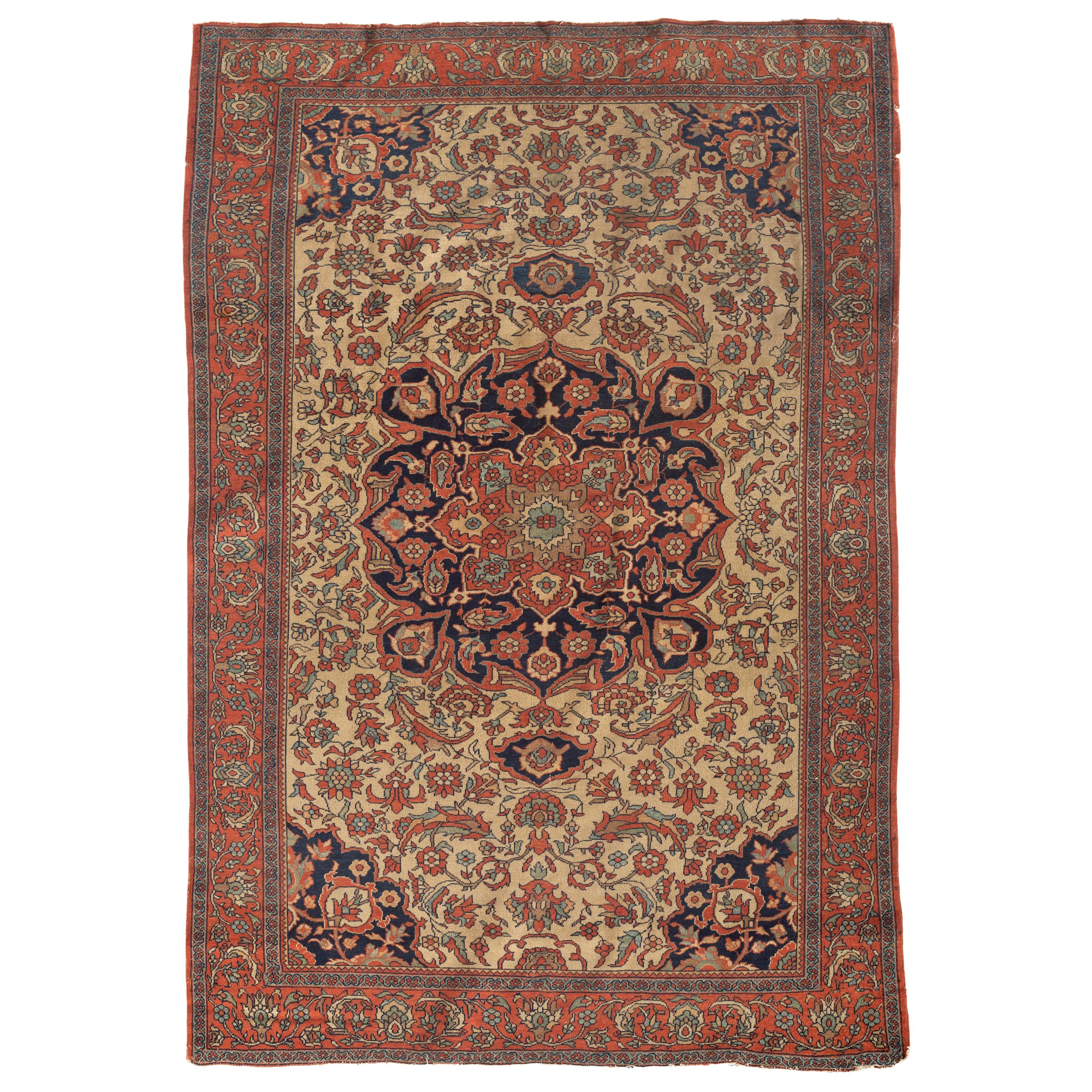 Tapis persan ancien Malayer, vers 1880