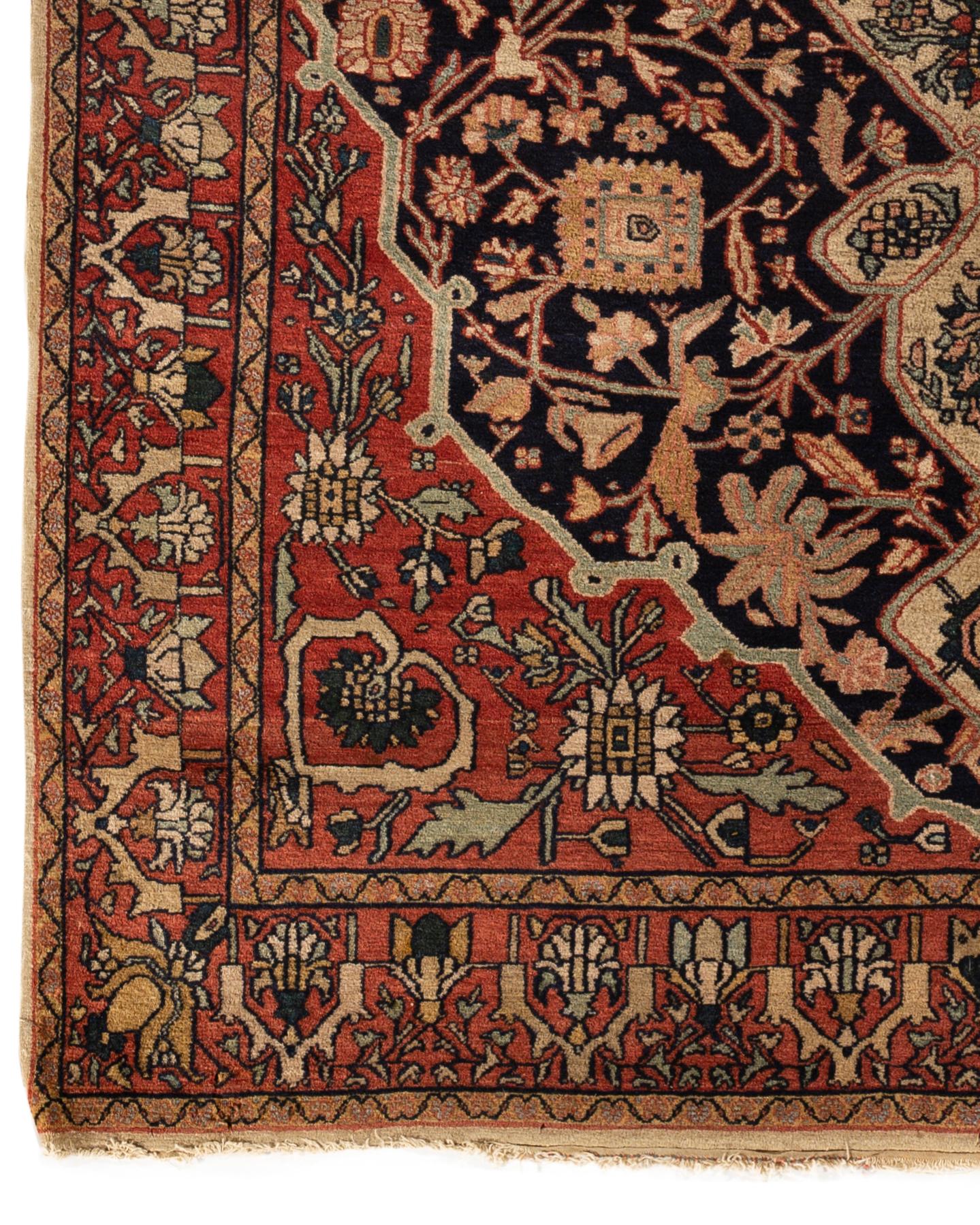 Hand-Woven Antique Persian Malayer Rug, circa 1890 For Sale