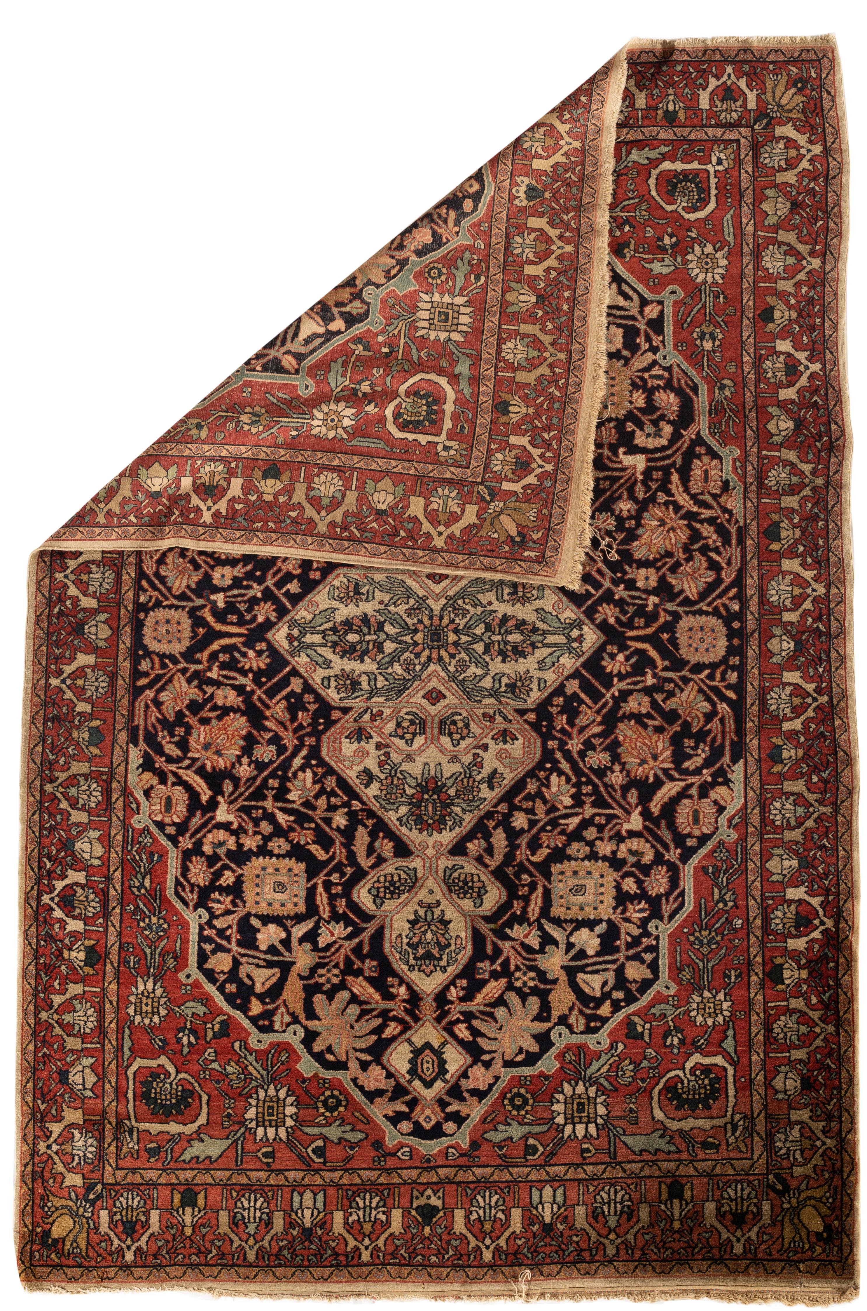 19th Century Antique Persian Malayer Rug, circa 1890 For Sale
