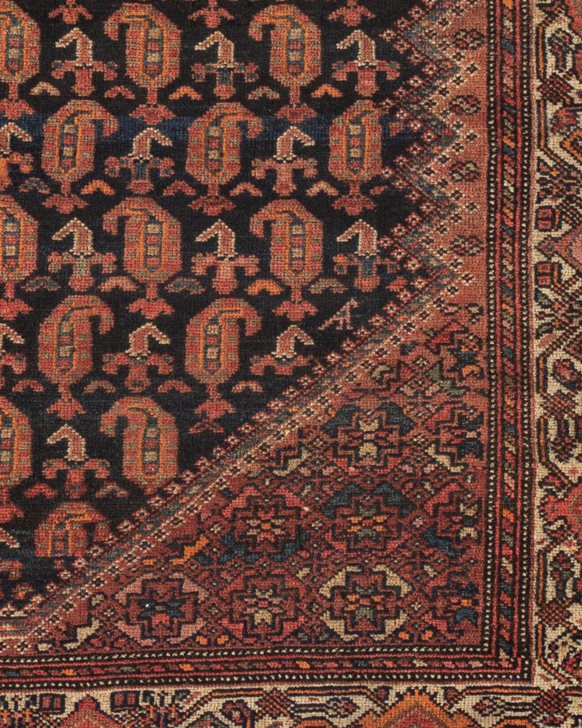 20th Century Antique Persian Malayer Rug, circa 1900  4'10 x 5'11 For Sale