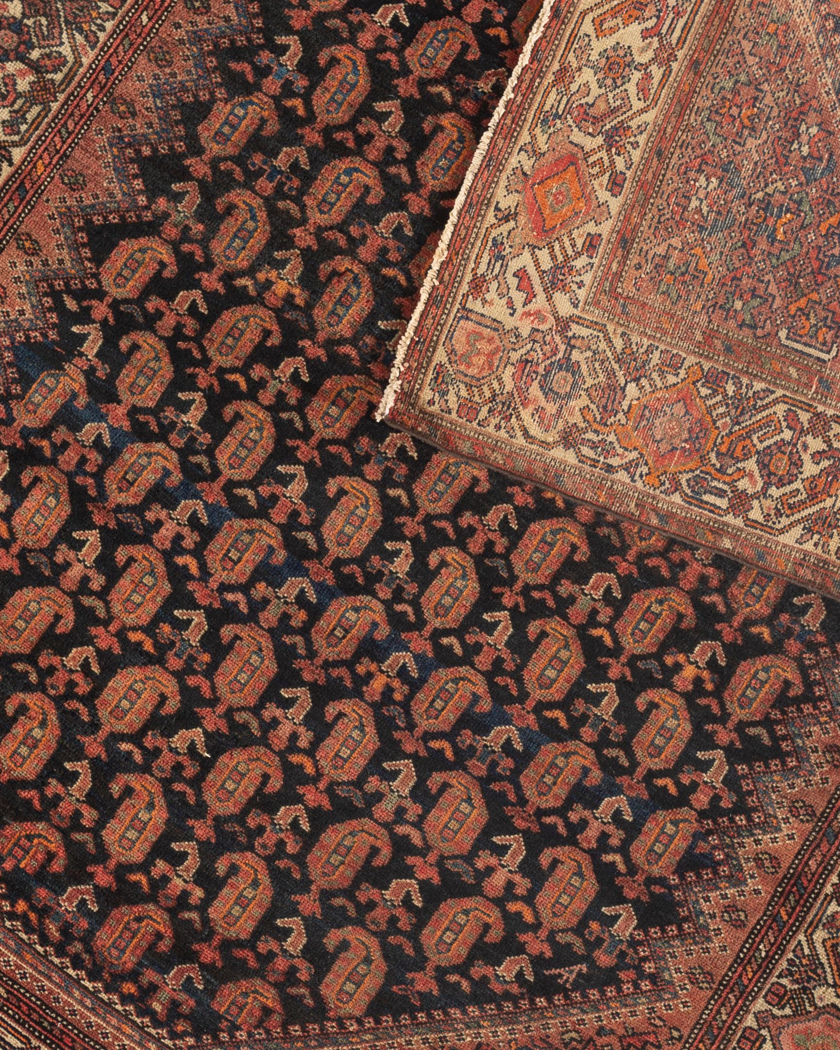 Antique Persian Malayer Rug, circa 1900  4'10 x 5'11 For Sale 1